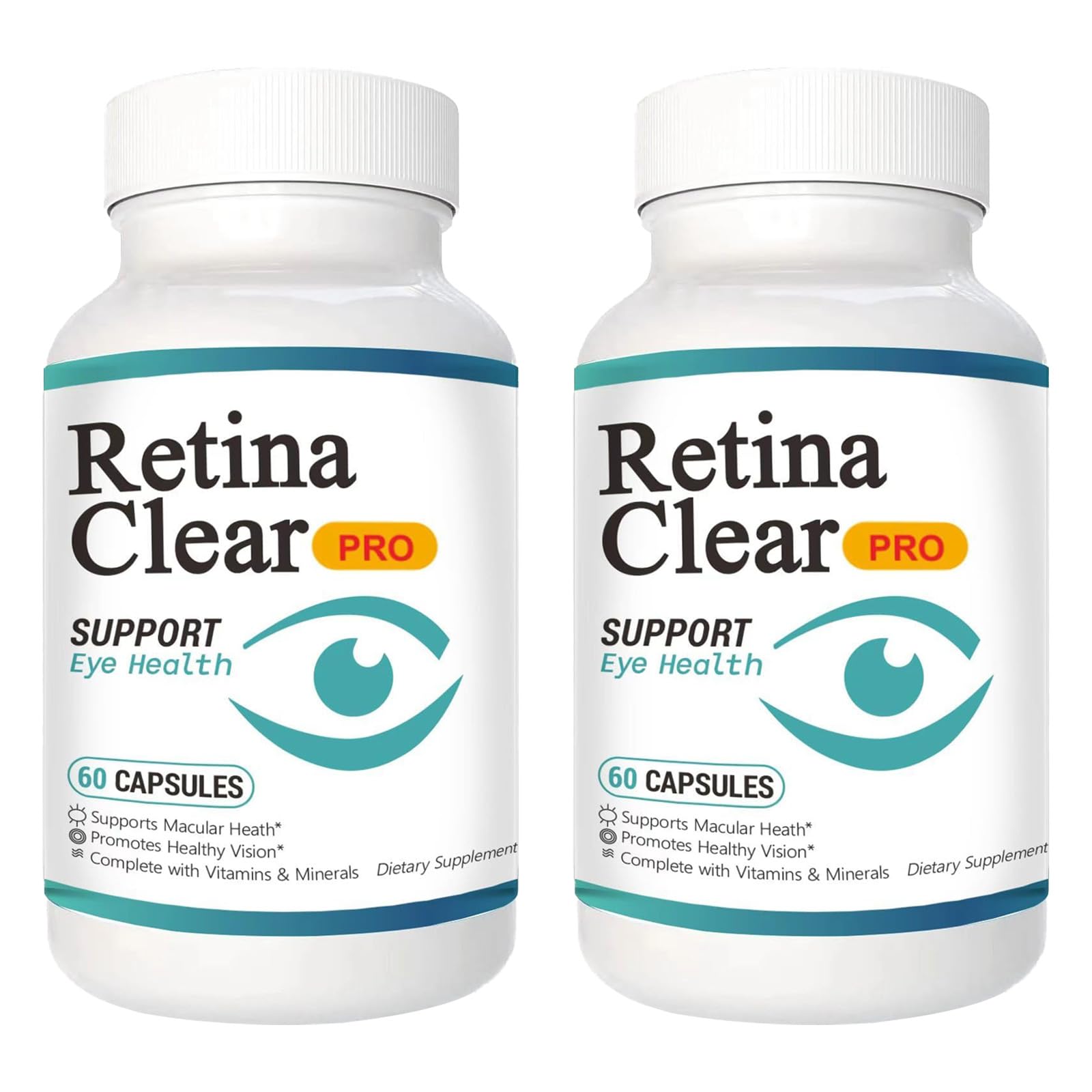 Vunexo Retina Clear Pro Eye Health Support Supplement, with Minerals and Vitamins, Lutein and Bilberry Extract Supports Visual Clarity, Eye Fatigue Relief & Focus（2PCS Vunexo Au supplements