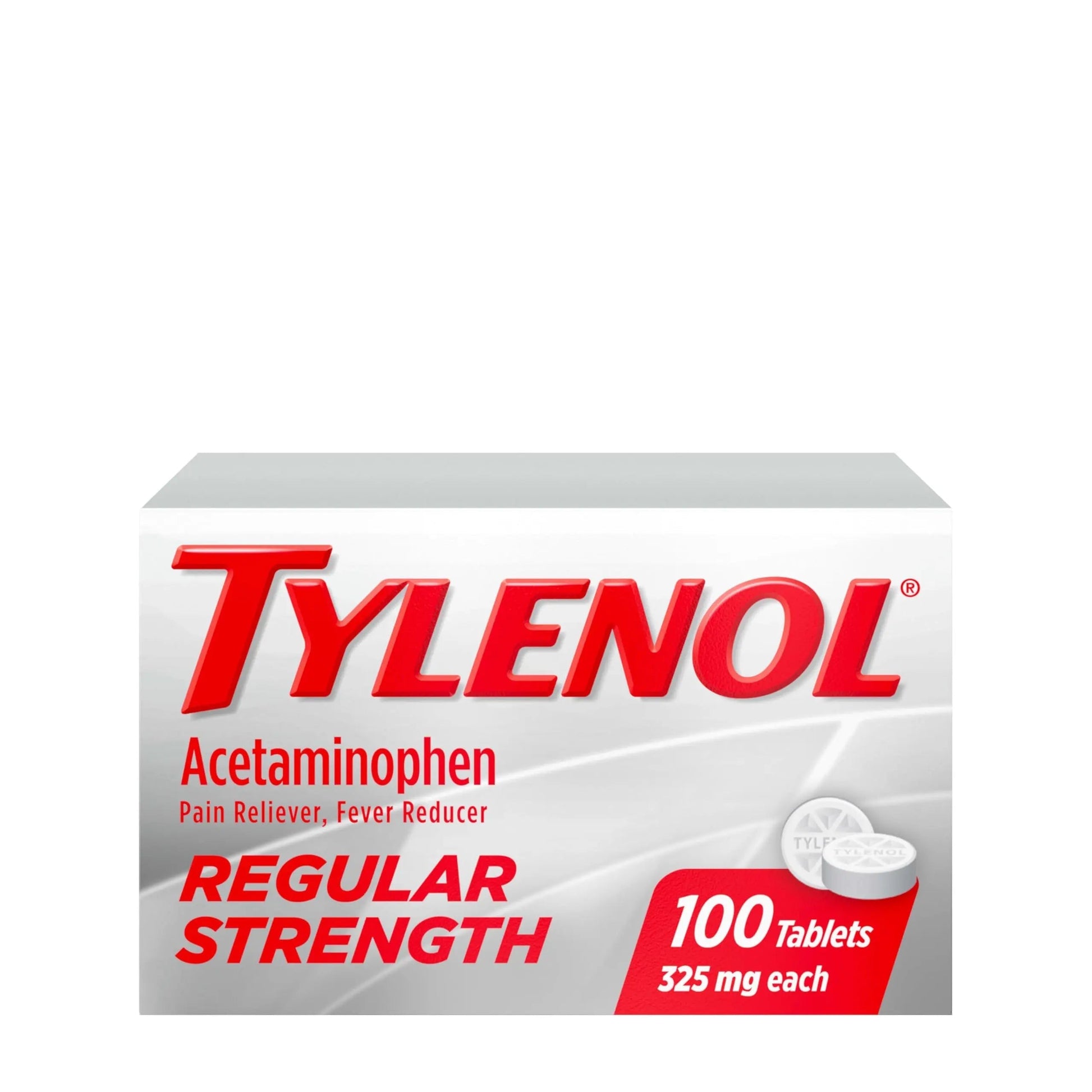 Tylenol Regular Strength Tablets with 325 mg of Acetaminophen, Fever Reducer & Pain Reliever for Headache, Backache, Muscle Aches, Joint Pain & Menstrual Cramps, 100 ct Tylenol Au supplements