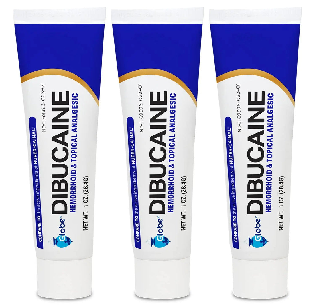 (3 Pack) Globe Dibucaine 1% Hemorrhoid Treatment Ointment - 1 Oz Rapid Numbing Relief, Hemorrhoid Treatment from Itch and Burn Globe Au supplements