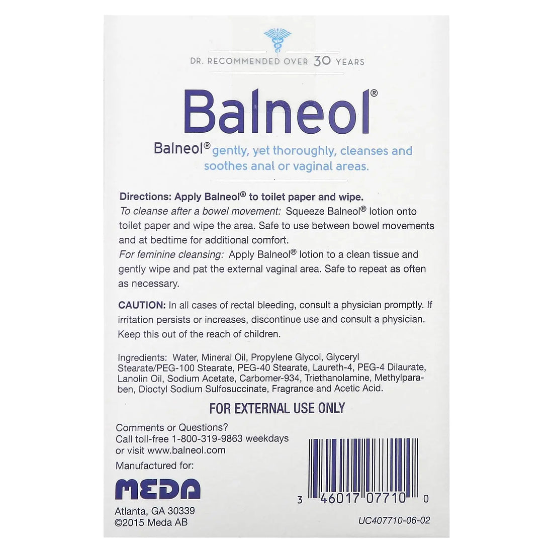 Balneol Hygienic Cleansing Lotion Packets, 20 Count Balneol uk supplements