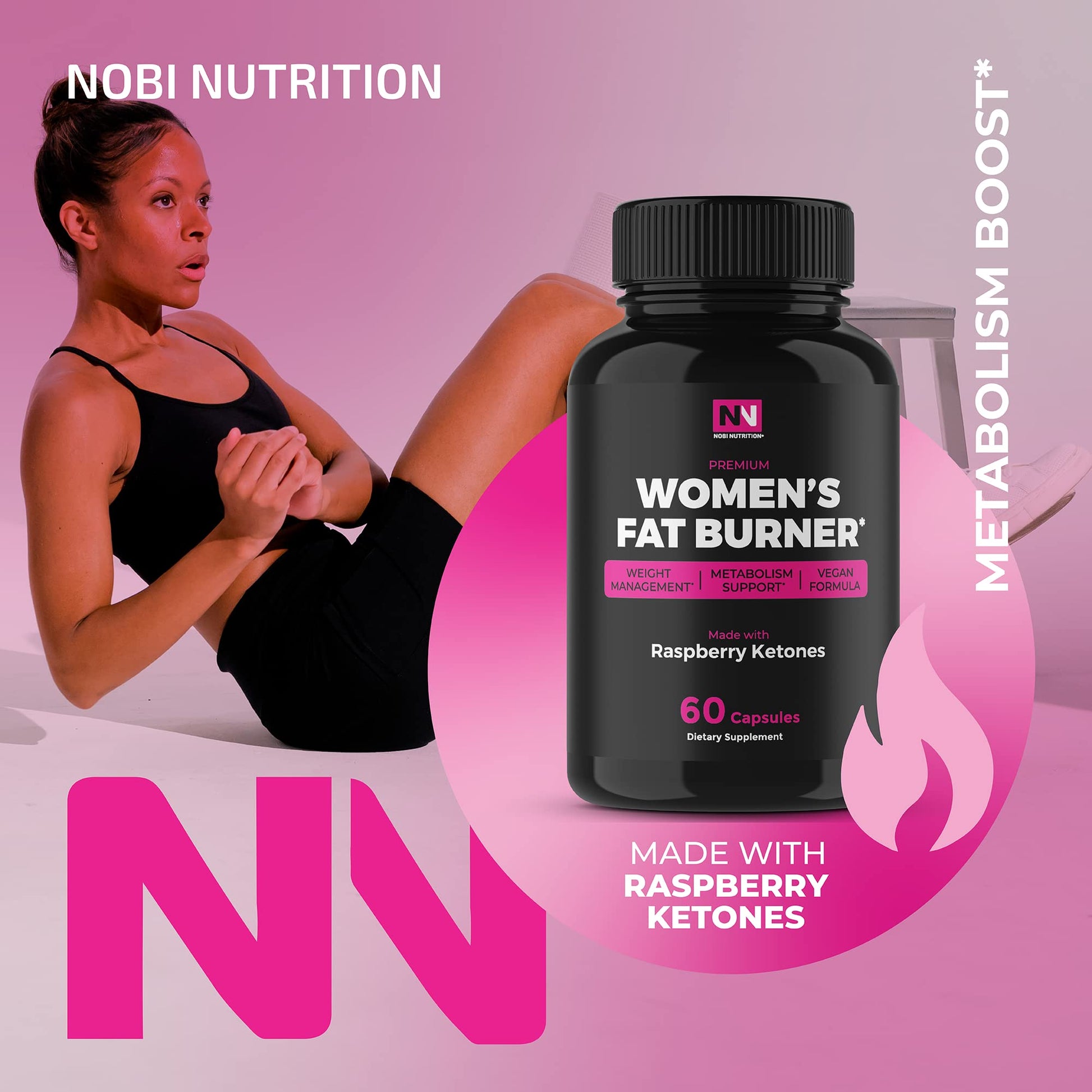 Fat Burner For Women | Metabolism Booster & Weight Loss Support Supplement Nobi Nutrition Au supplements