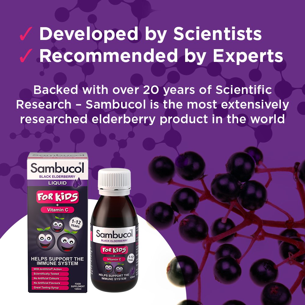 Sambucol Kids 120 ml For Immune Support, Drop Sambucol Au supplements