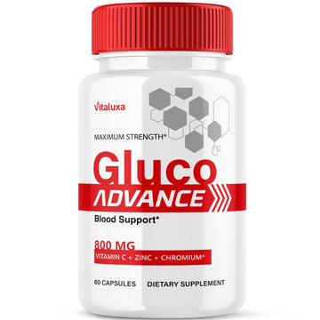 Gluco Advance Capsules, Gluco Advanced Blood Support Supplement GlucoAdvance Pills for Joints, GlucoseAdvance Premium Blend Flow Balance All Natural Formula Overall Health Wellness (60 Capsules) Vitaluxa Au supplements