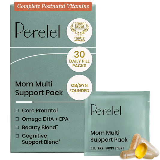 Perelel Mom Multi Support Pack, Postnatal Vitamins for Women with Omega 3 Dha, Iron, Collagen, & Vitamin B12 to Support Postpartum Health PerelelUS supplements