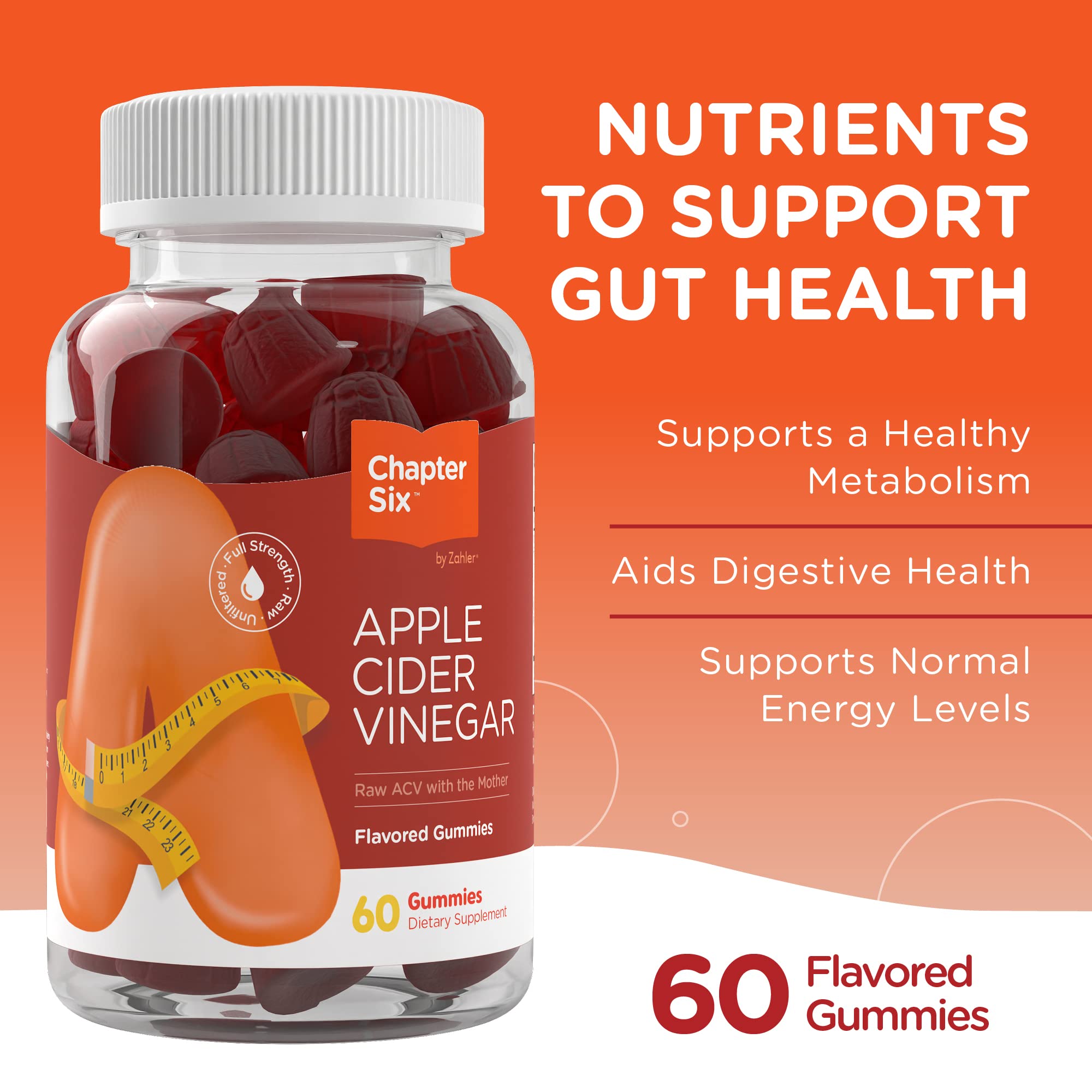 Zahler - Apple Cider Vinegar Gummies Kosher & Delicious ACV for Women Men Raw Zahler Au supplements