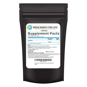 Prescribed For Life Adenine Powder, Vitamin B4 Adenine Supplement, A Nucleobase Purine Derivative (56g) Prescribed For Life Au supplements