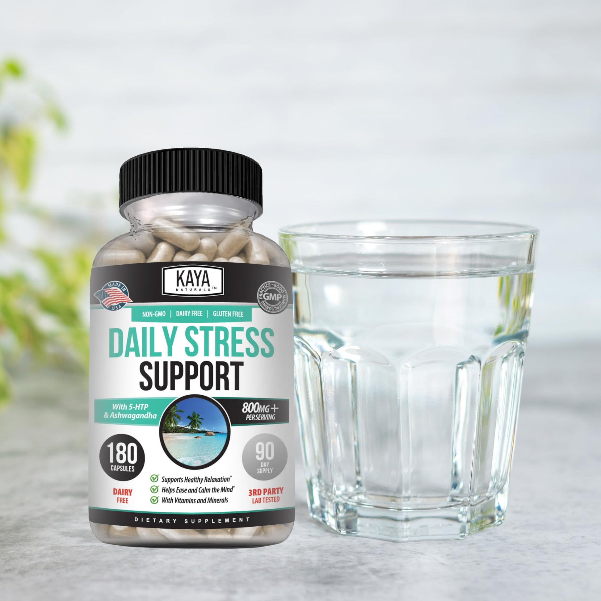 Kaya Naturals - Natural Herbal Support Vitamin Supplement are Designed to Help You find Balance and Relaxation in Your Daily Routine - Vitamin Supplement - 180 Capsules Kaya Naturals Au supplements