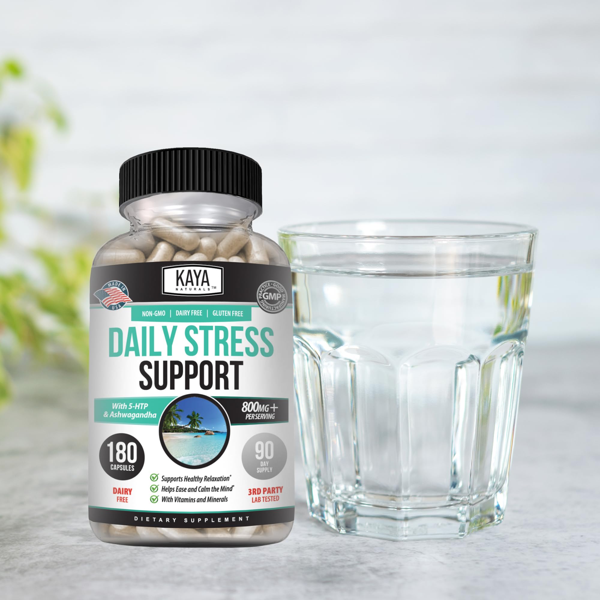Kaya Naturals - Natural Herbal Support Vitamin Supplement are Designed to Help You find Balance and Relaxation in Your Daily Routine - Vitamin Supplement - 180 Capsules Kaya Naturals Au supplements