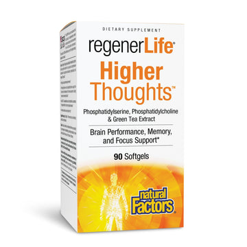 Natural Factors Higher Thoughts - Supports Cognitive & Cardiovascular Health* - Fish Oil, Fatty Acids, EPA, DHA & More - 90 Softgels Natural Factors Au supplements
