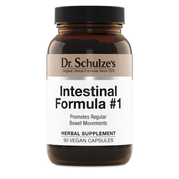 Dr. Schulze's Intestinal Formula #1 - Bowel Movement Supplement for Colon Health Support - Bloating & Constipation Aid - Intestinal Cleanse - All-Natural - Plant-Based - Vegan - 90 Count Dr. Schulze's Au supplements