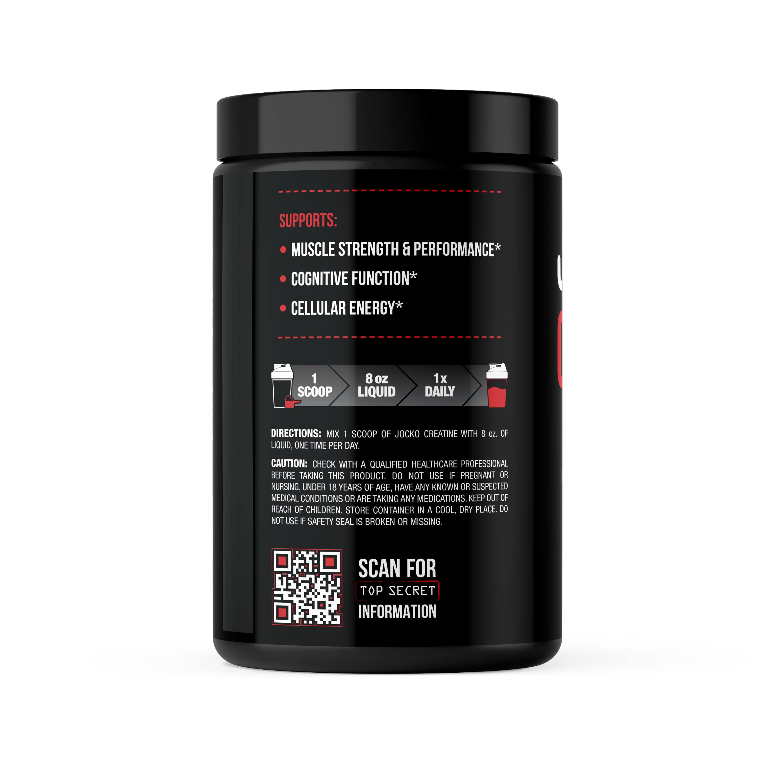 Jocko Fuel Creatine Monohydrate Powder - Creatine for Men & Women, Supplement for Athletic Performance & Muscle Health, 90 Servings 16 oz (Unflavored) (16 OZ JAR) Jocko Fuel Au supplements