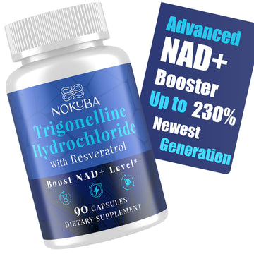 Nokuba NAD Supplement - NMNH Alternative with Trigonelline HCL 500mg & Resveratrol - NAD+ Precursors Plant Extraction - Support Cellular Energy & Healthy Aging & Brain for Women & Men - 90 Capsules Nokuba Au supplements