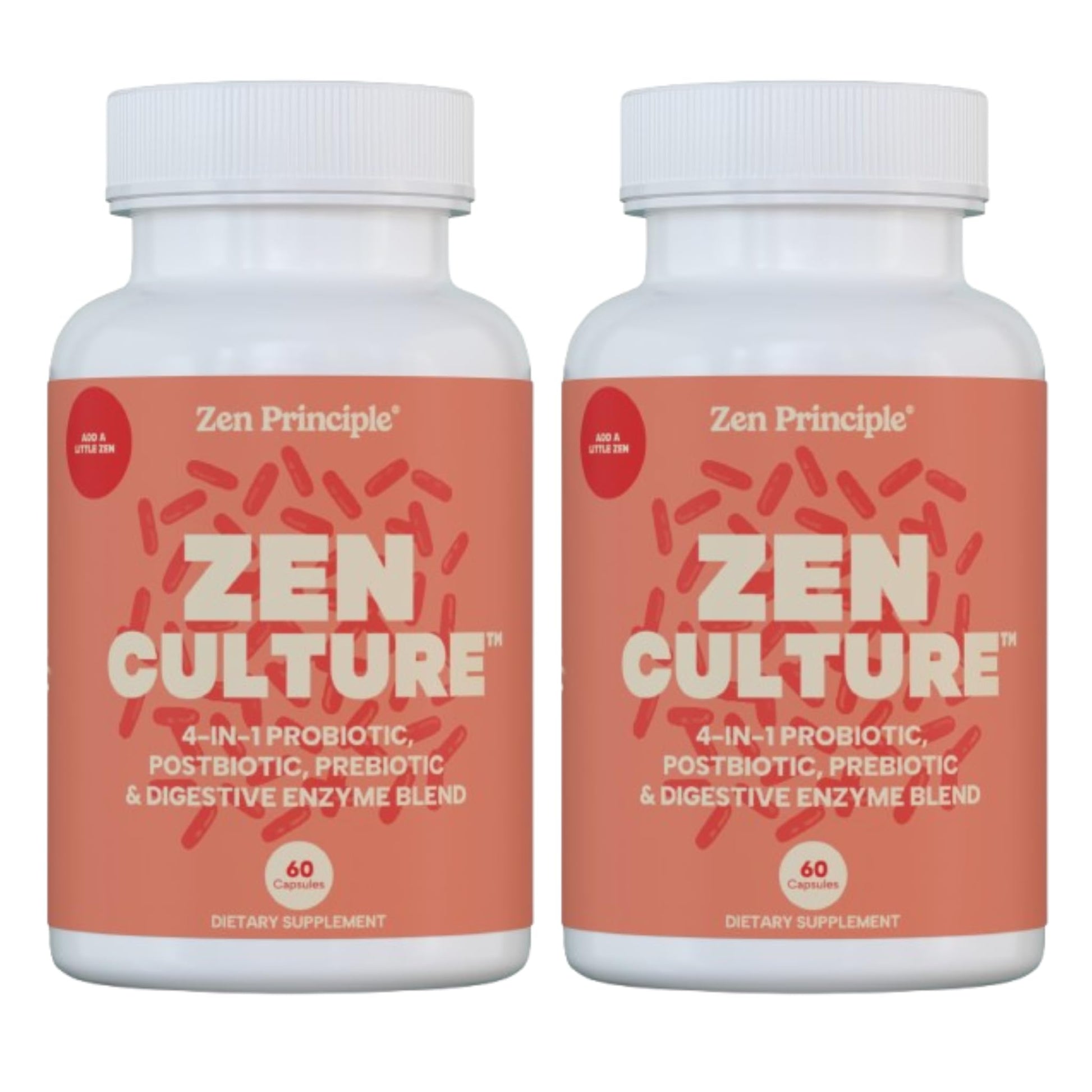 Zen Principle Zenculture™ – 4-in-1 Synbiotic Supplement (Probiotic + Prebiotic + Postbiotic + Digestive Enzymes) with CoreBiome®. Anti Bloating, Immune & Brain-Gut Health. 120 Capsules Zen Principle Au supplements
