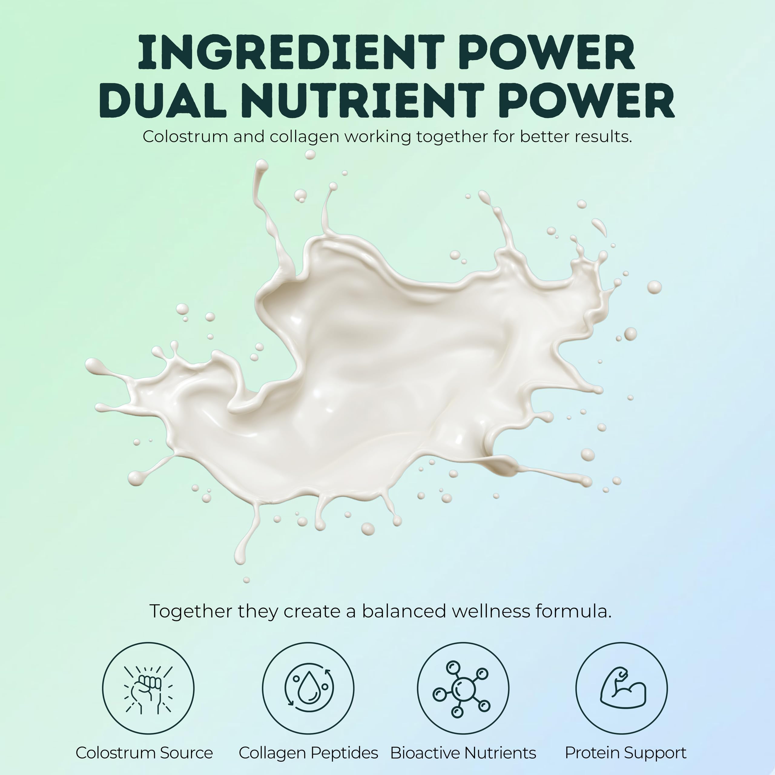 Bovine Colostrum and Hydrolyzed Collagen Peptides Powder Supplement for Women & Men - Supports Gut Health, Joint & Bone Health, Hair Skin Nails - Grass-Fed, Non-GMO, Gluten Free, 300g (30 Servings) OVIDA Au supplements