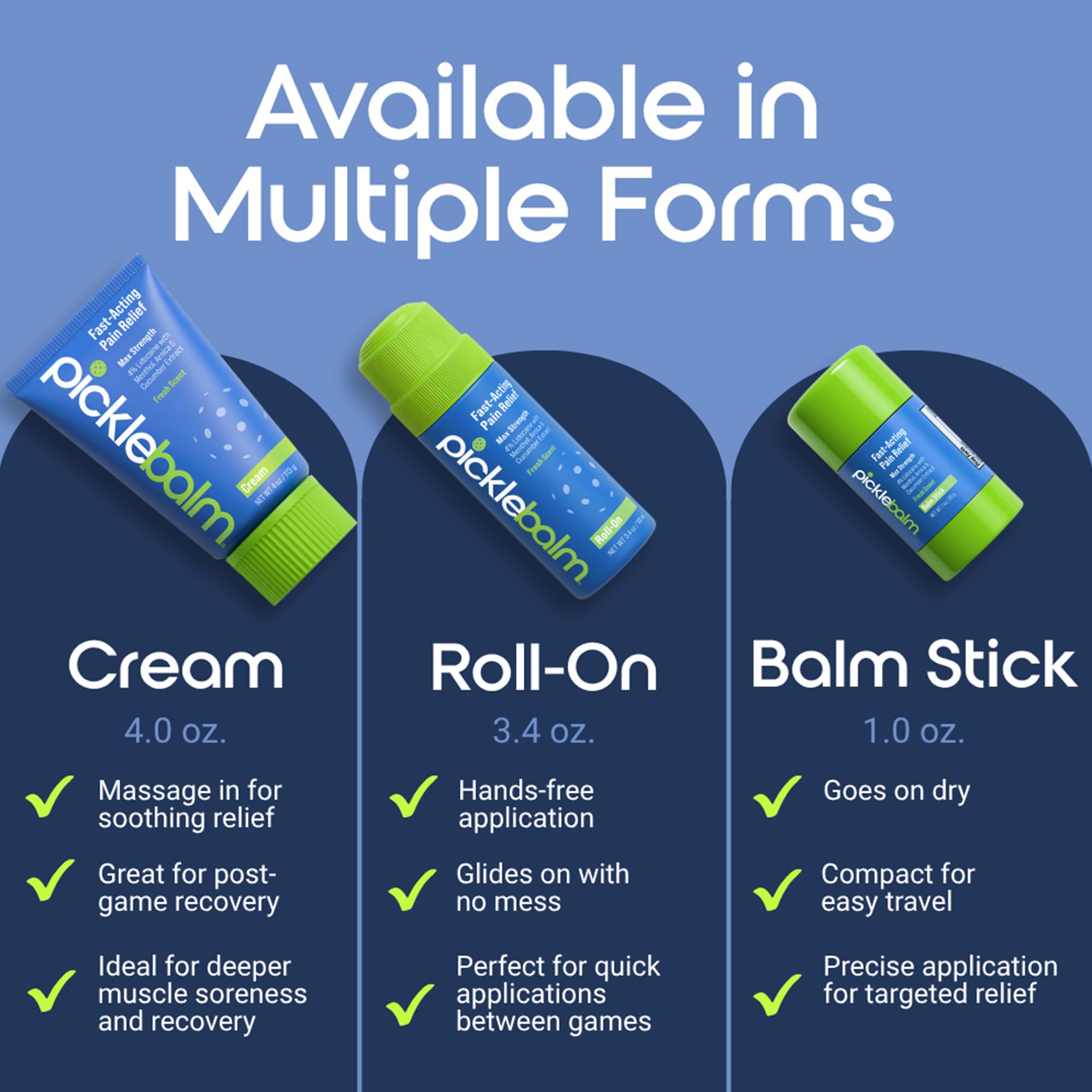 PickleBalm Pickleball In-Game Muscle Pain Relief Balm Stick with 4% Lidocaine, Arnica, Menthol, Cucumber Seed Extract for Shoulders, Knees, Wrists, and More, 1oz Stick PickleBalm Au supplements