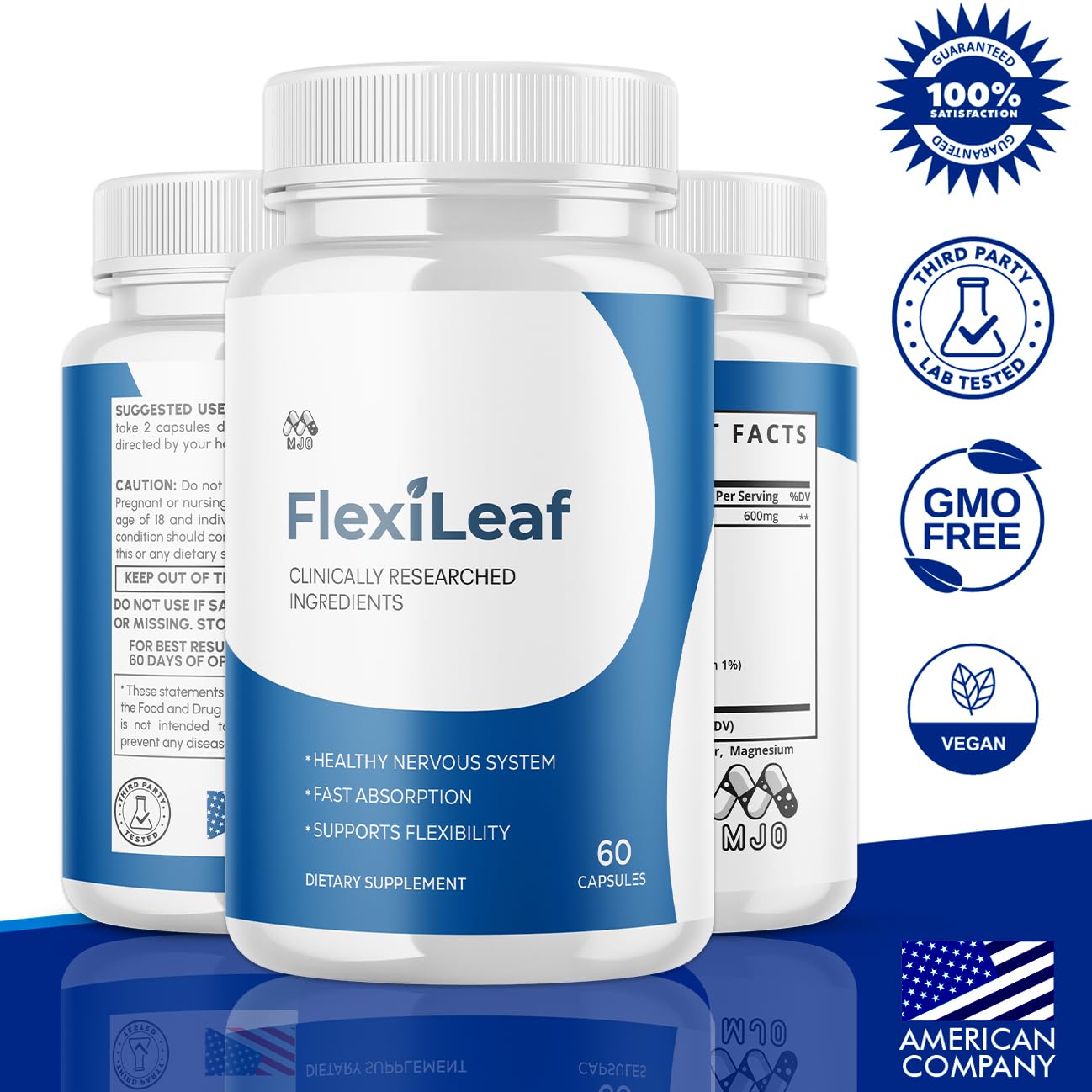 (2 Pack) Flexileaf Capsules, Official Flexileaf Pills with All Natural Ingredients, Advanced Health and Overall Wellness Multivitamin Supplement Maximum Strength Support Formula (120 Capsules) MJO Au supplements