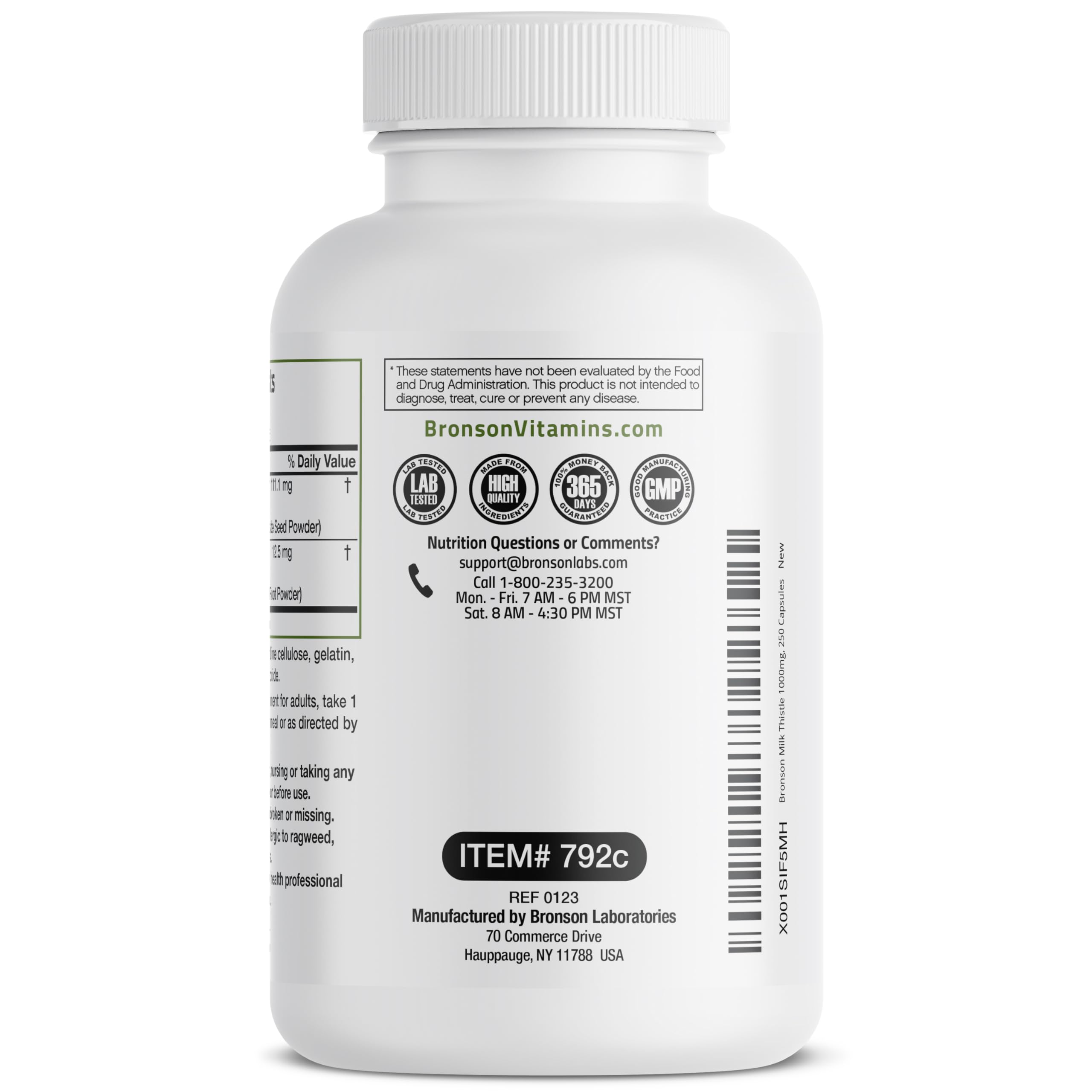 Bronson Milk Thistle Silymarin Marianum & Dandelion Root Liver Health Support Bronson Au supplements