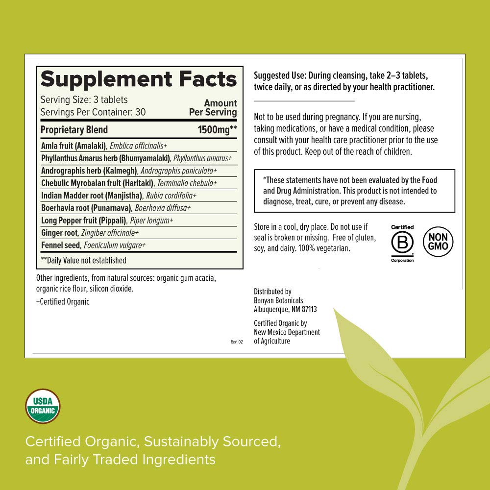 Banyan Botanicals Total Body Cleanse – Organic Detox Supplement with Amla & Manjistha Banyan Botanicals Au supplements