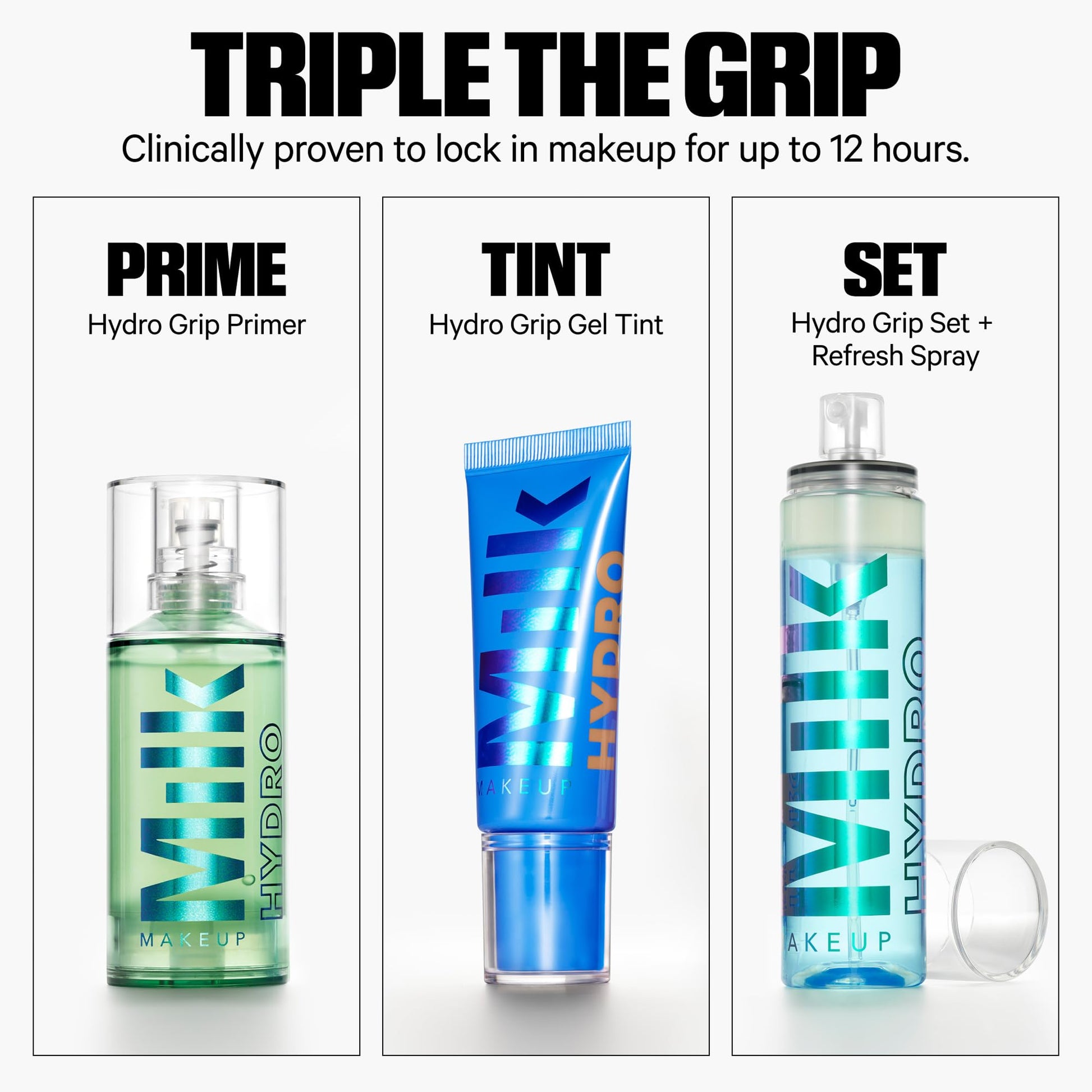 Milk Makeup Hydro Grip Set + Refresh Spray with Hyaluronic Acid – Sets Makeup + Hydrates Skin for Up to 12 Hours – Long-Lasting, Alcohol-Free Facial Mist for Dewy, Radiant Skin – 1.69 oz Milk Makeup Au supplements