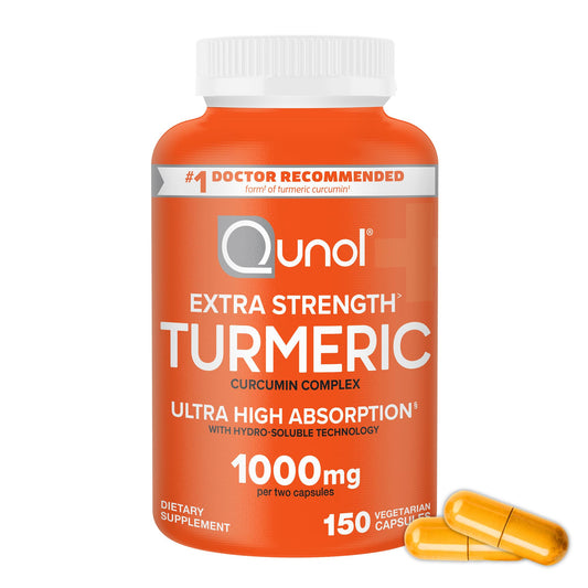 Qunol Turmeric Curcumin Supplement, 1000mg with Ultra High Absorption, for Joint Support, Extra Strength Capsules, 150 Count QunolUS supplements