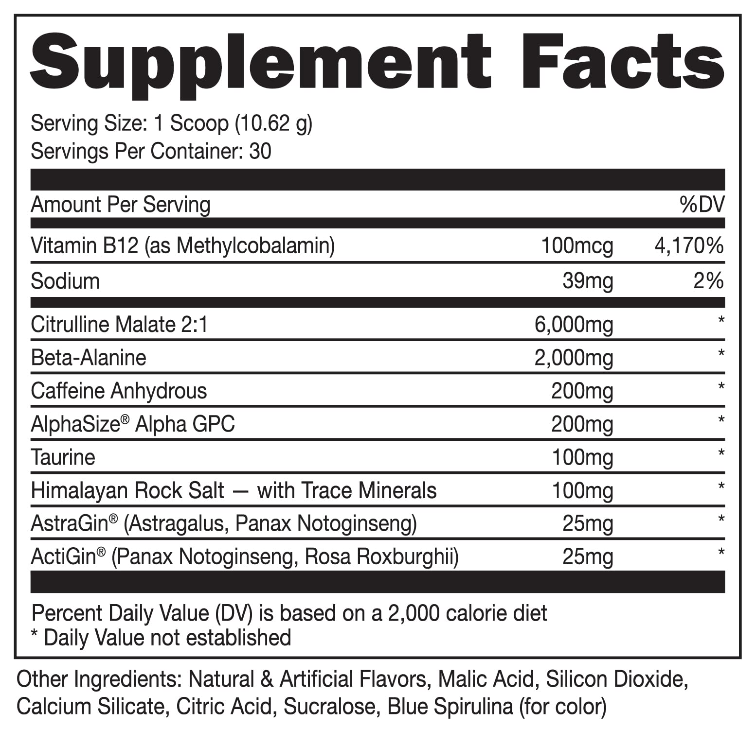 Bucked Up Pre Workout 6 Grams Citrulline, 2 Grams Beta Alanine, and 3 Other Registered Bucked Up Au supplements