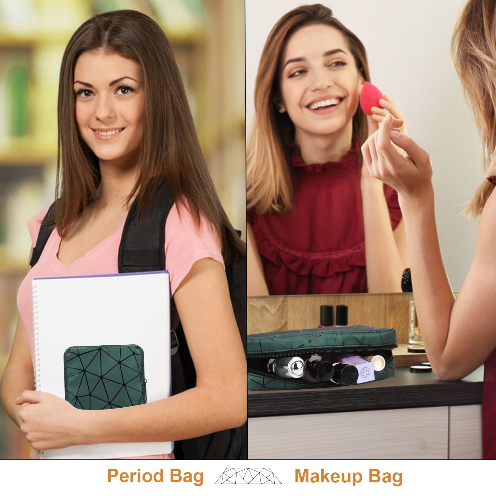 Likesing Sanitary Napkin Storage Bag, Leather First Period Kit for Girls 9-12, Portable Tampon Menstrual Likesing Au supplements