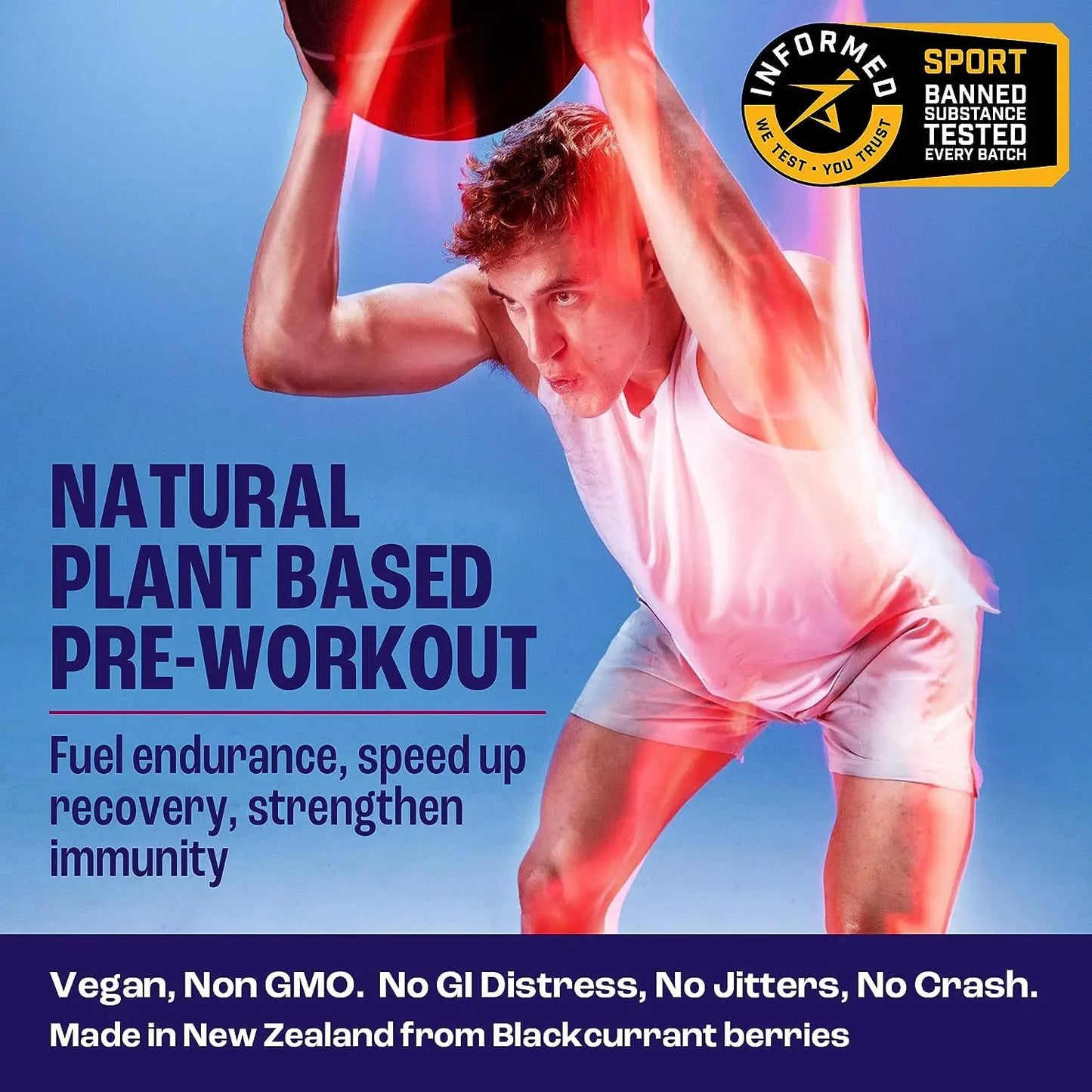 2before All Natural Vegan Pre Workout, with 120mg Caffeine I Clean Energy, Endurance 2beforeAU supplements