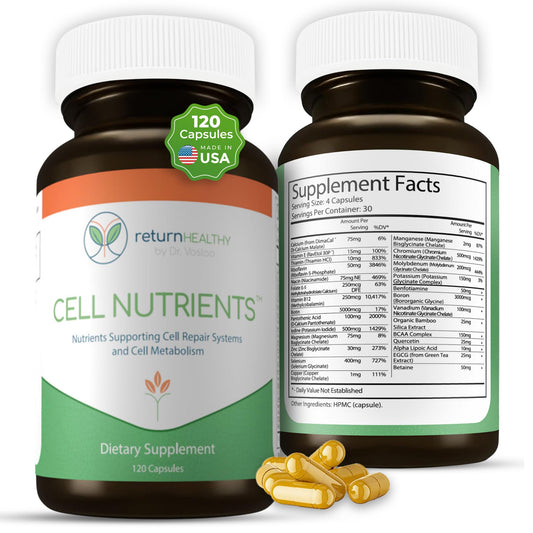 Return Healthy Cell Nutrients | Promotes Cell and Membrane Repair & Cell Metabolism | Helps Fight Tick-Borne Infections & More | Mitochondrial Supplements | Non-GMO, Vegan, 120 caps Return HealthyAu supplements