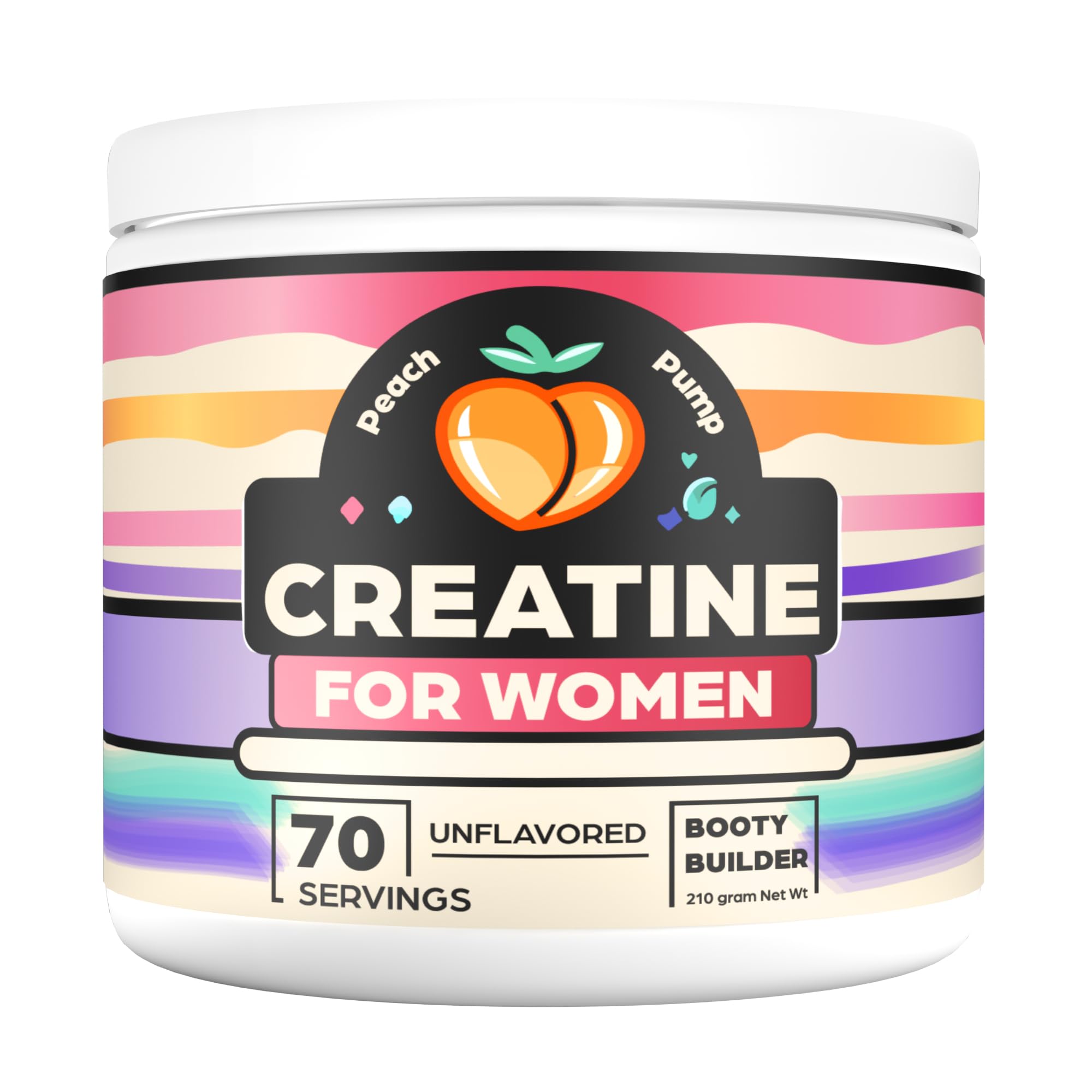 Creatine Supplement for Women's Booty Gains - Unflavored Micronized Creatine Peach Pump Au supplements