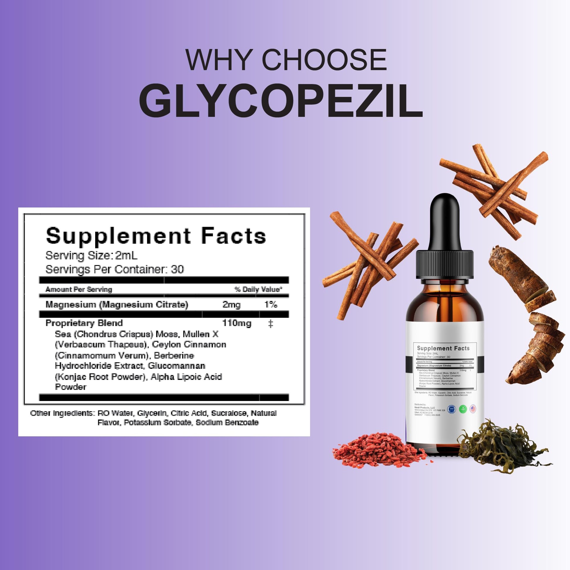 BLUE VIBE Glycopezil Drops, Glyco pezil Advanced Maximum Strength Overall Health & Blood Support Supplement, Glycopezil Premium Daily Health and Overall Energy Formula (2 Pack - 4oz / 120ml) BLUE VIBE Au supplements