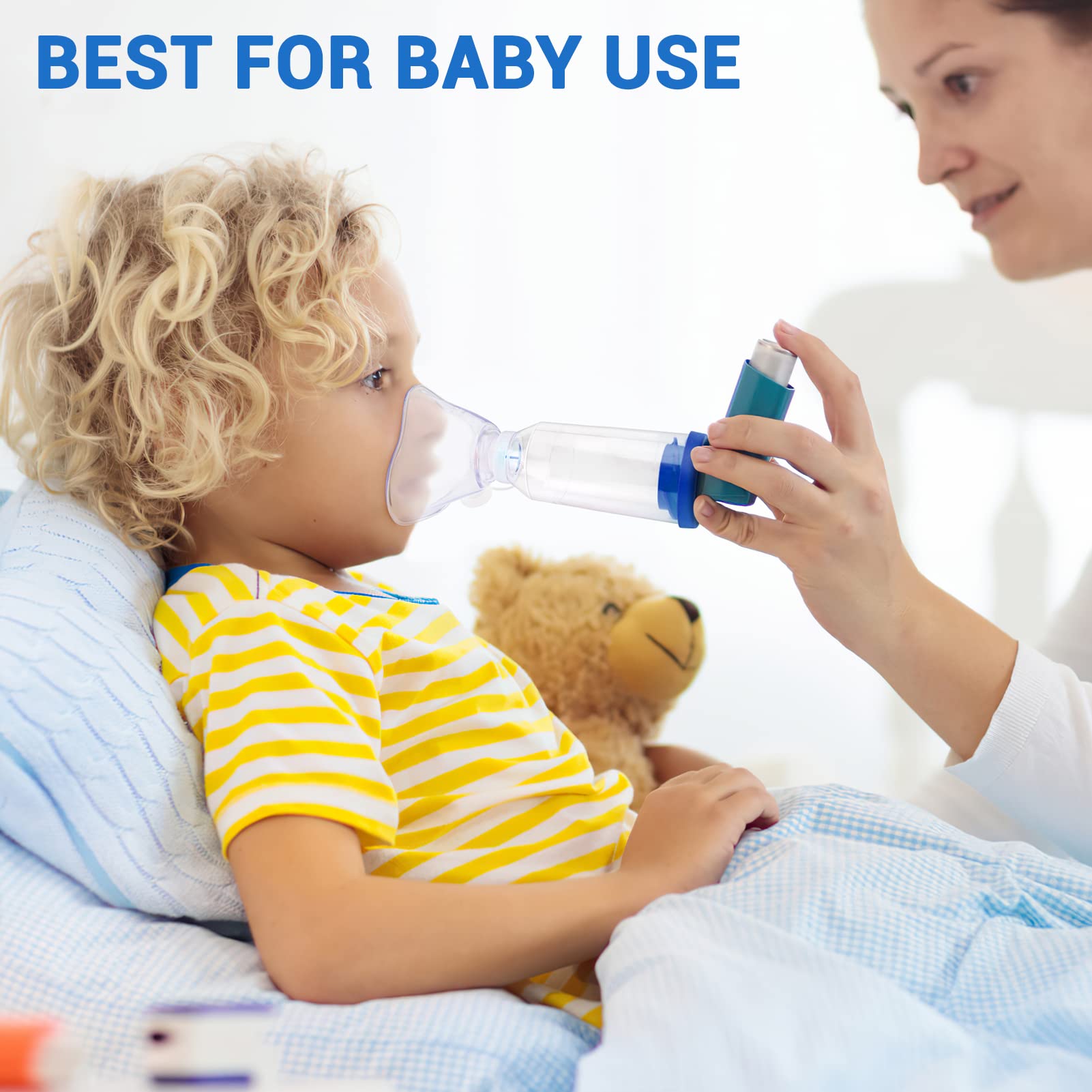 Fivepropy Handheld Spacer for Kids and Adults Includes Child Mask & Adult Blue Fivepropy Au supplements