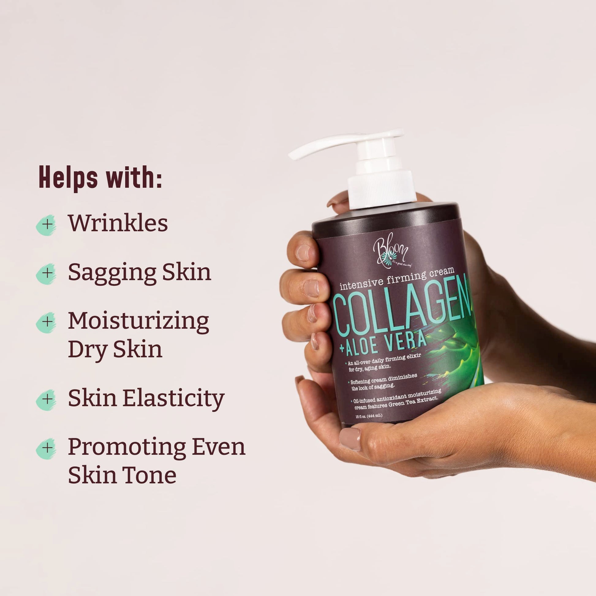 BLOOM Collagen Cream + Aloe Vera Moisturizer Body Lotion & Face Cream | Dry Skin BLOOM IT'S A GREAT SKIN DAY! Au supplements