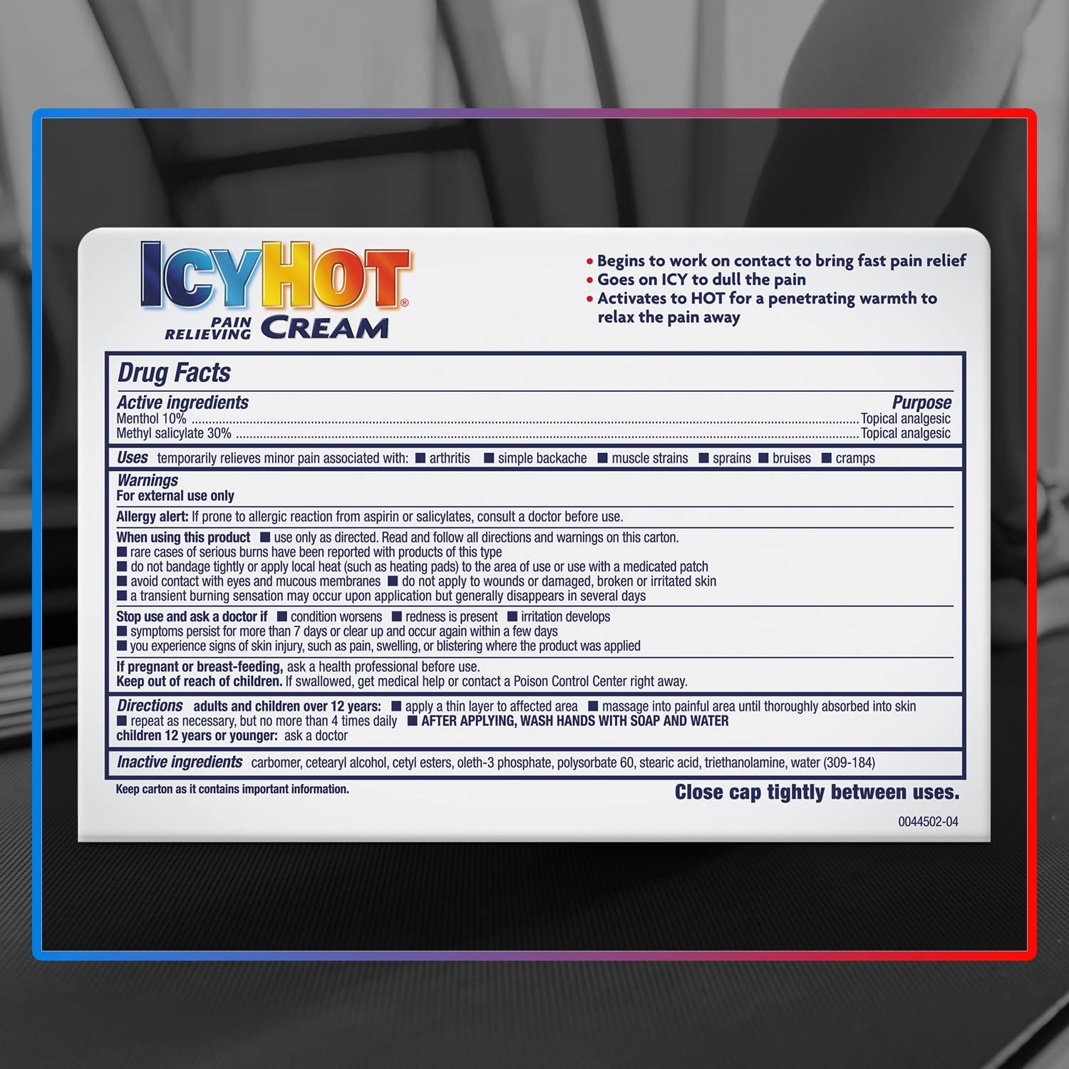 ICY HOT Pain Relieving Cream Extra Strength 3 oz ( Packs of 4) Icy Hot Au supplements
