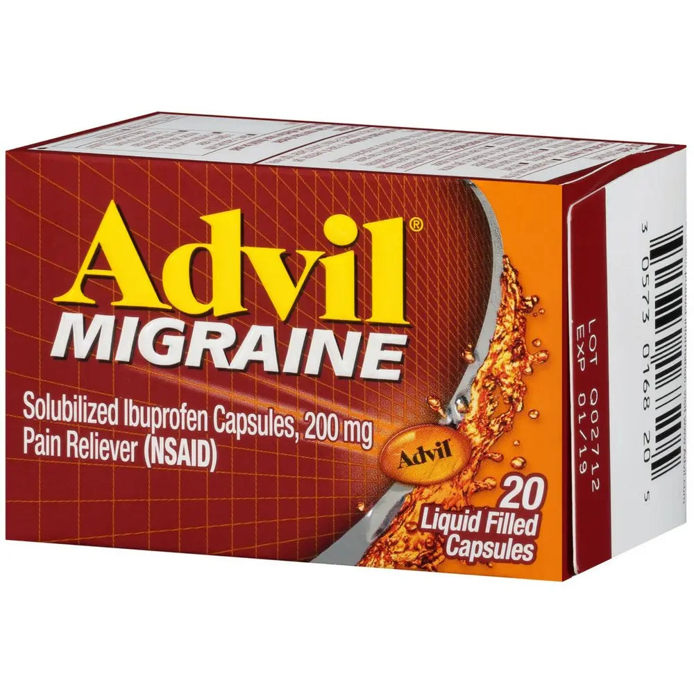Advil Migrain 20'S Size 20ct Advil Migraine Pain Relief Liquid Filled Capsules 20ct Advil Au supplements