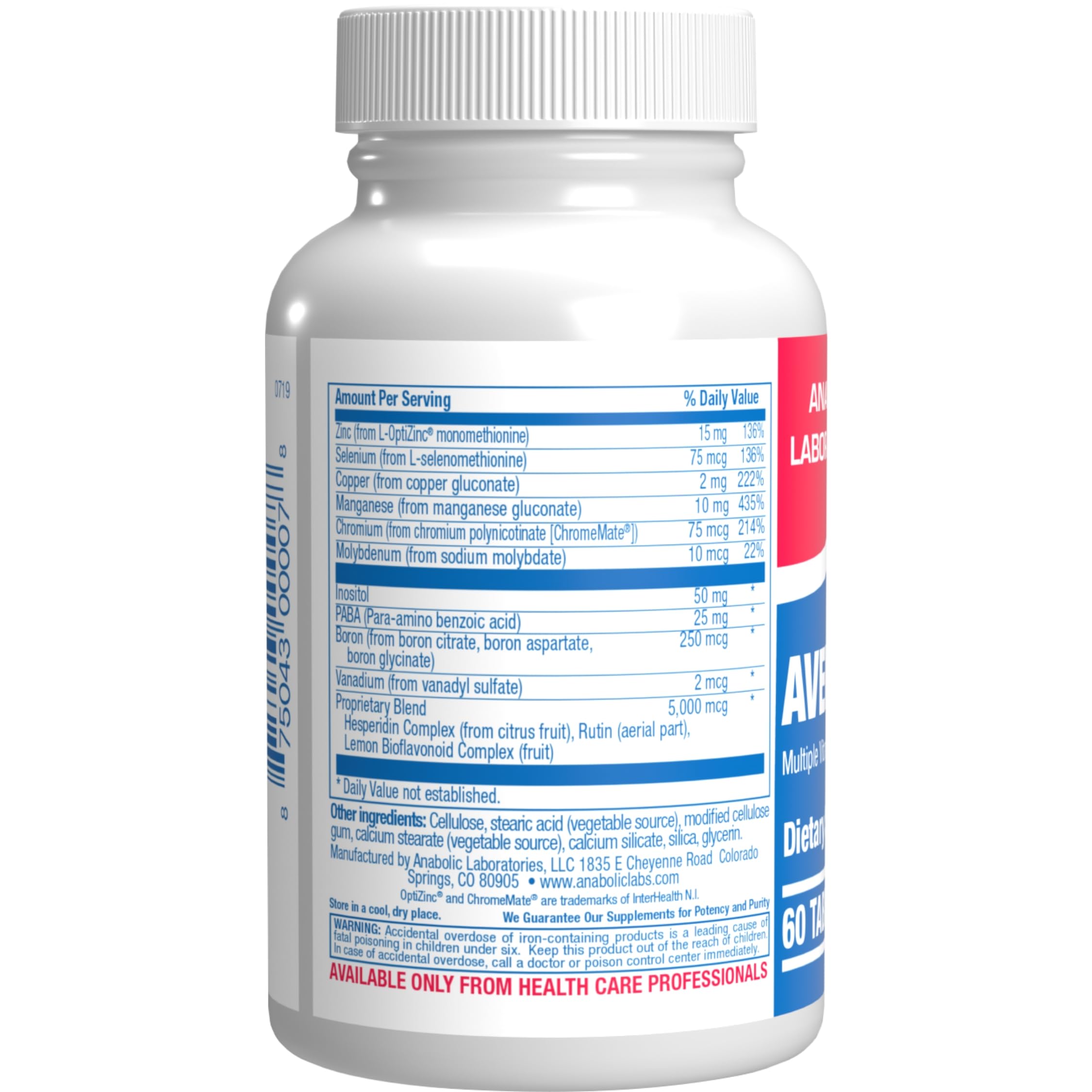 30-In-1 Adult Multivitamin with Iron - Antioxidant Rich Over 50 Multivitamin for Women and Men with Vitamins A C D E B Complex Zinc Magnesium Myo Inositol Citrus Bioflavonoids & More - 1 Month Supply Anabolic Laboratories Au supplements