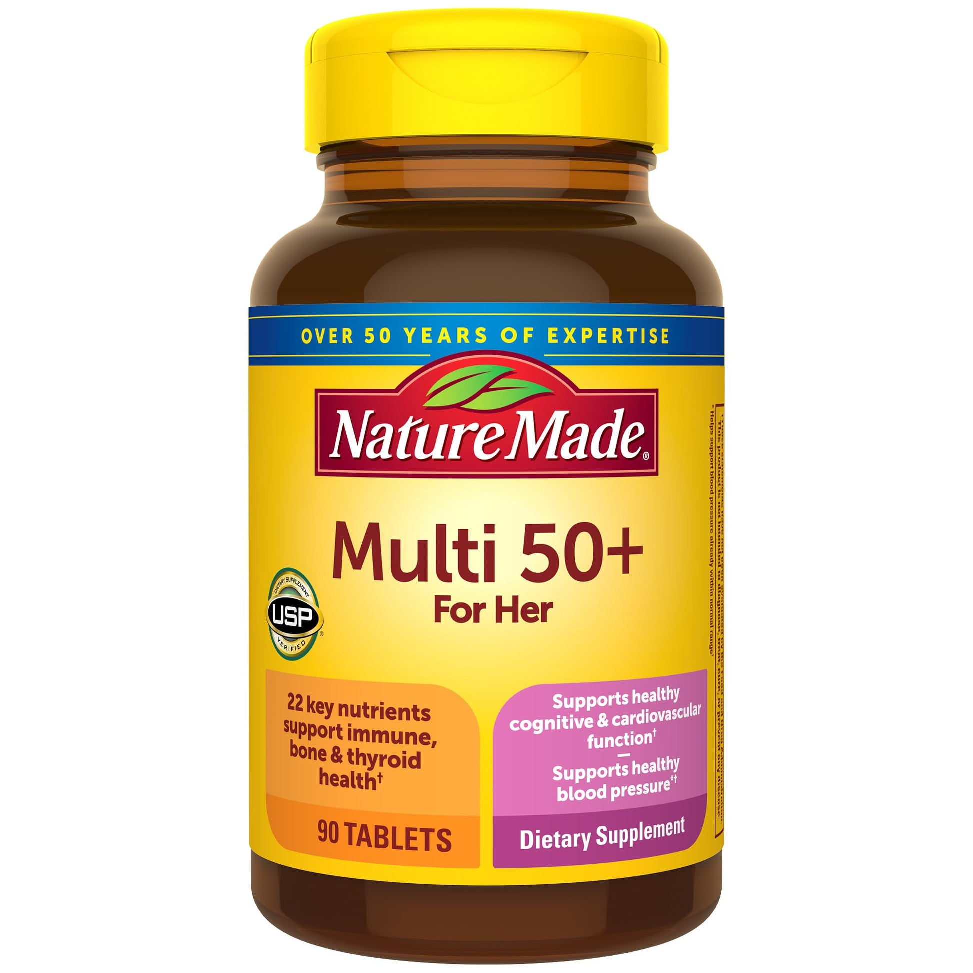 Nature Made Multivitamin For Women 50+ No Iron, Multivitamins for Women 50 Plus, Daily Nutritional Support, Nature Made Multi Vitamins, 90 Tablets, 90 Day Supply Nature Made Au supplements