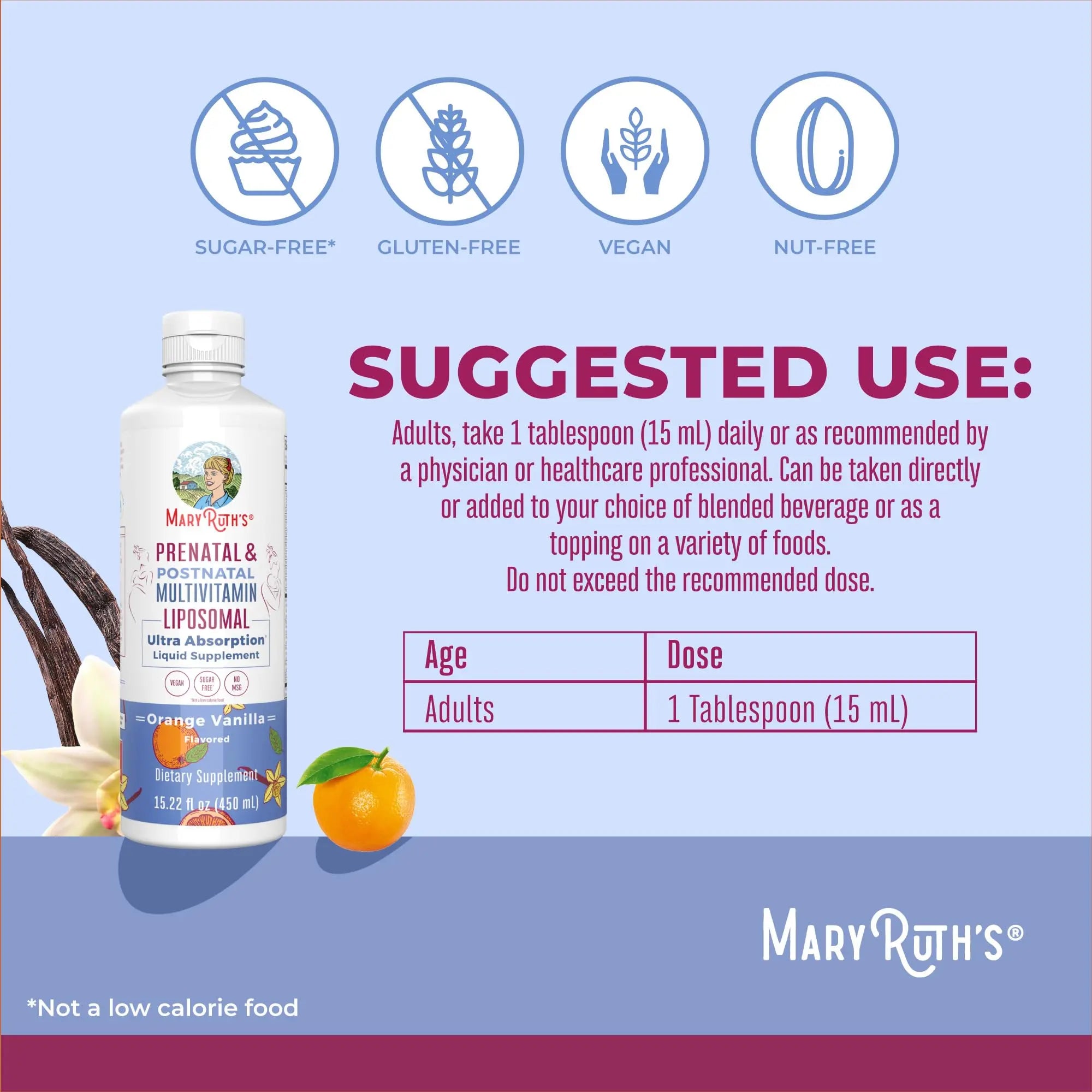 MaryRuth Organics Prenatal & Postnatal Multivitamin for Women | Sugar Free | Formulated for Pre-Conception, Pregnancy & Nursing | Prenatal Vitamins | Vegan | Non-GMO | Gluten Free | 30 Servings MARYRUTH'S Au supplements