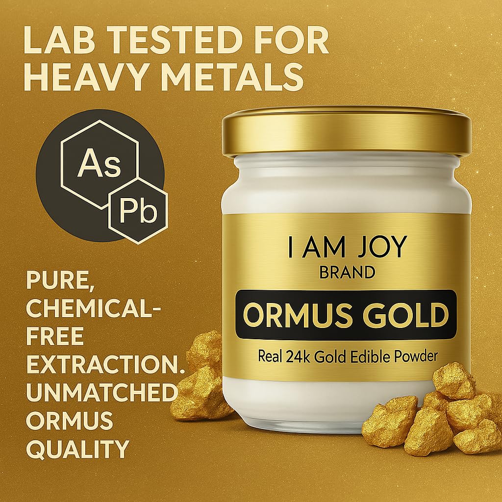 I Am Joy co. Pure Ormus White Gold Powder Monoatomic M-State 24k 99.99% | No Plastic, No Lye, No Dyes, No Fillers | 22 Grams I Am Joy co. Au supplements