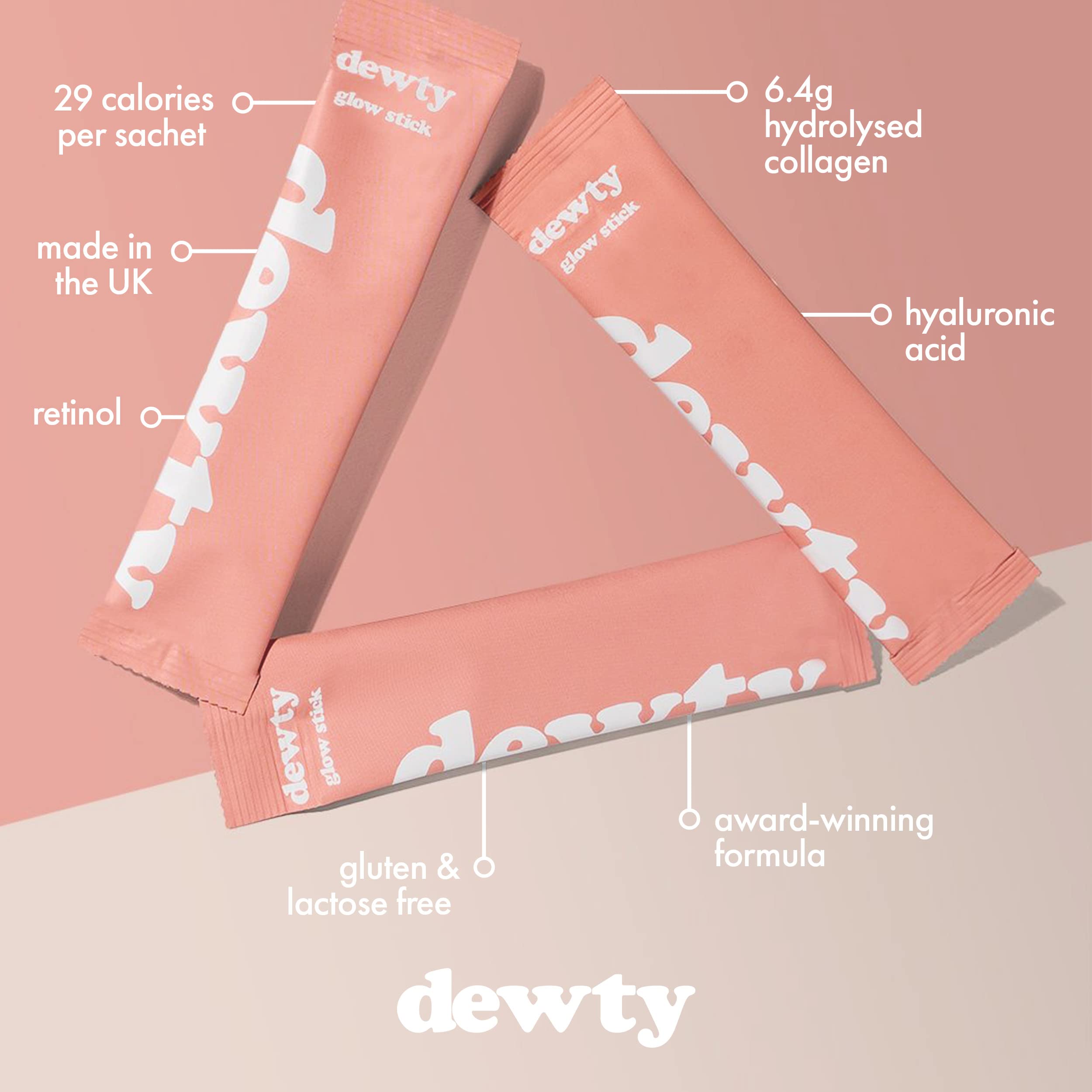 Dewty Collagen Drink - Peach Flavour Daily Collagen Supplements for Women - Individual Collagen Sachets Dewty Au supplements