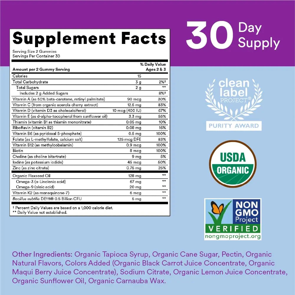 SmartyPants Organic Women's and Toddler Multivitamin Gummies with Probiotics, Omega 3, Vitamins D3, B12, C, A, K, Zinc and More SmartyPants Au supplements