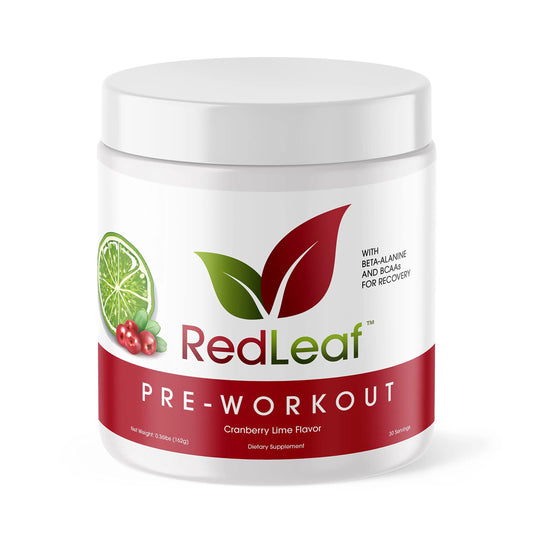 Red Leaf Pre Workout Energizer Powder, BCAA's, Beta-Alanine, Amino Acids and Green Tea Red LeafAU supplements