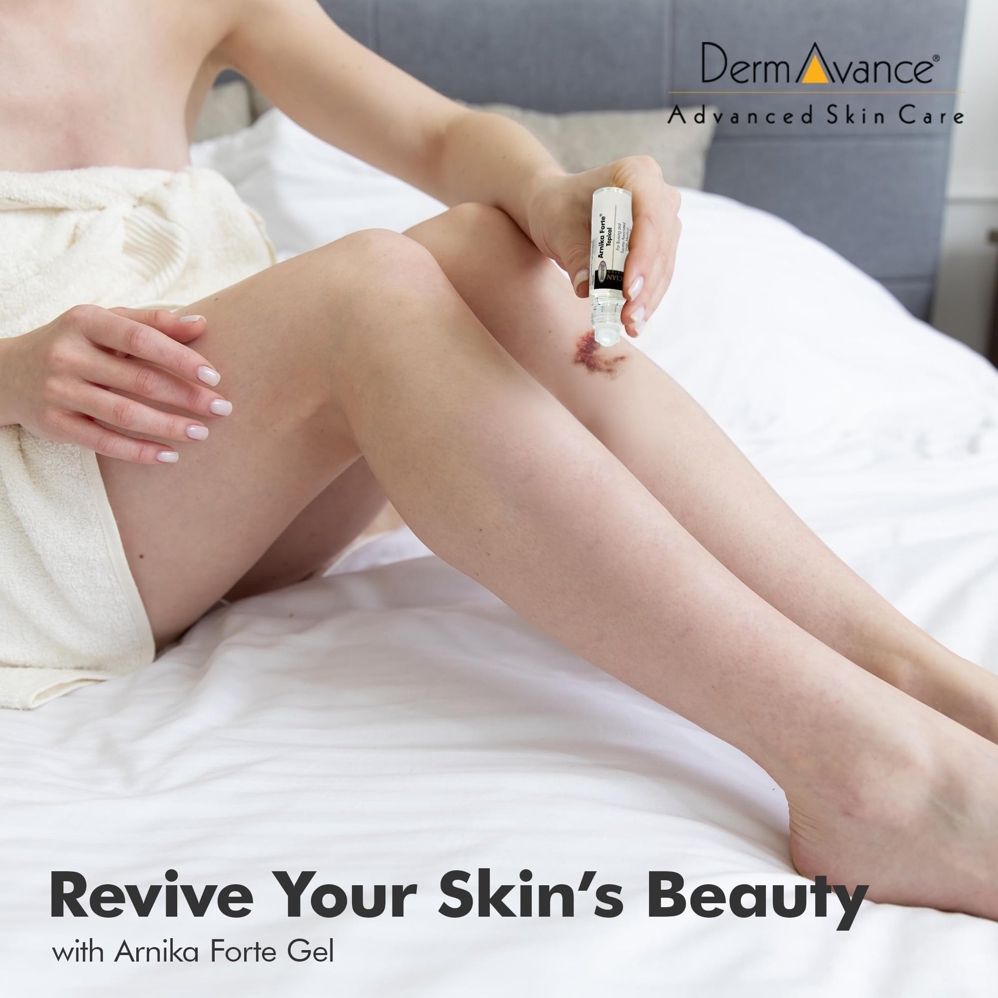 DermAvance Arnika Forte Topical Roll-On, Arnica Gel for Bruising and Swelling After Surgery, Easy-to-Use Arnica Gel Topical for Post-Surgical Care and Sports Injuries, Clear, 10 ml DermAvance Au supplements