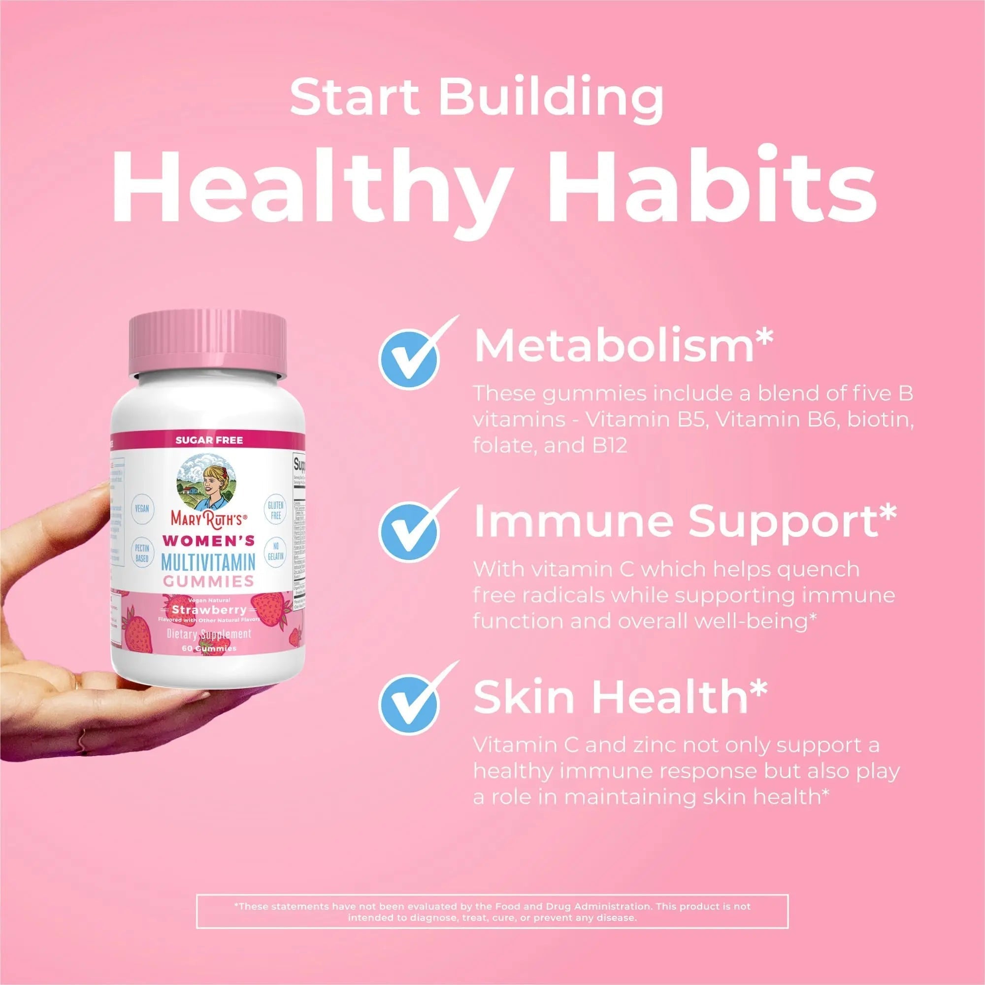 MaryRuth's Multivitamin Gummies for Women (Strawberry) & Liquid Nighttime Multimineral (Coconut, 32oz) | Clean Label Project Verified MARYRUTH'S Au supplements