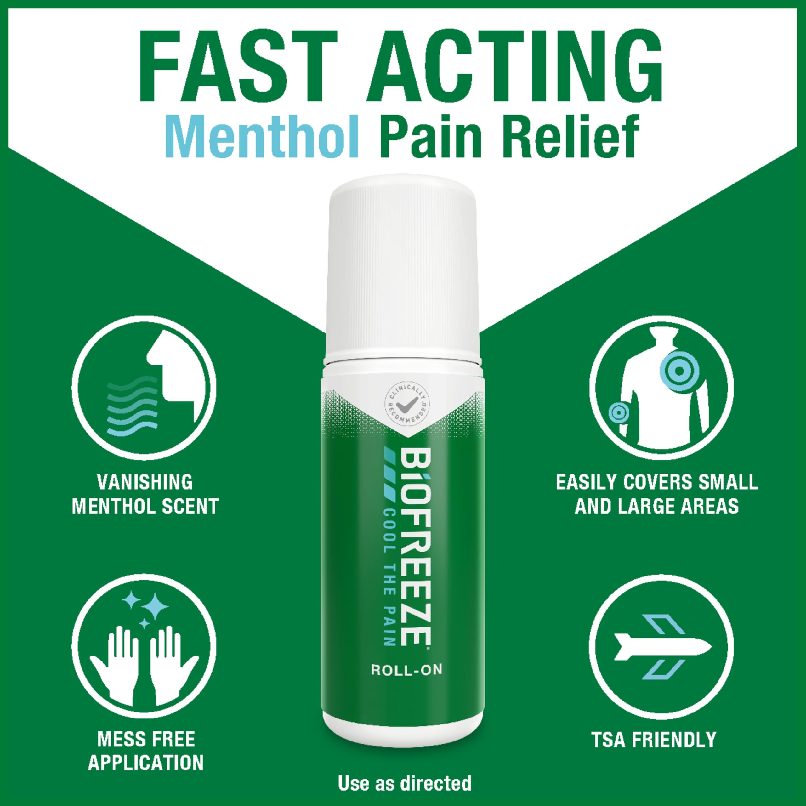 Biofreeze Roll-On Pain-Relieving Gel 3 FL OZ, Colorless (Pack Of 12) Topical Pain Reliever For Muscles And Joints From Arthritis, Backache, Strains, Bruises, & Sprains Biofreeze Au supplements