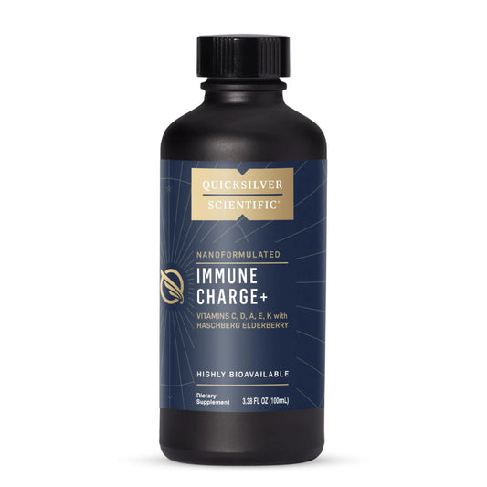 Quicksilver Scientific Immune Charge+ - Elderberry with 10,000 IU Vitamin D3, 25,000 Vitamin A, C, E, K1 & K2 for Immune Health & Lung Support (100ml) Quicksilver ScientificAU supplements