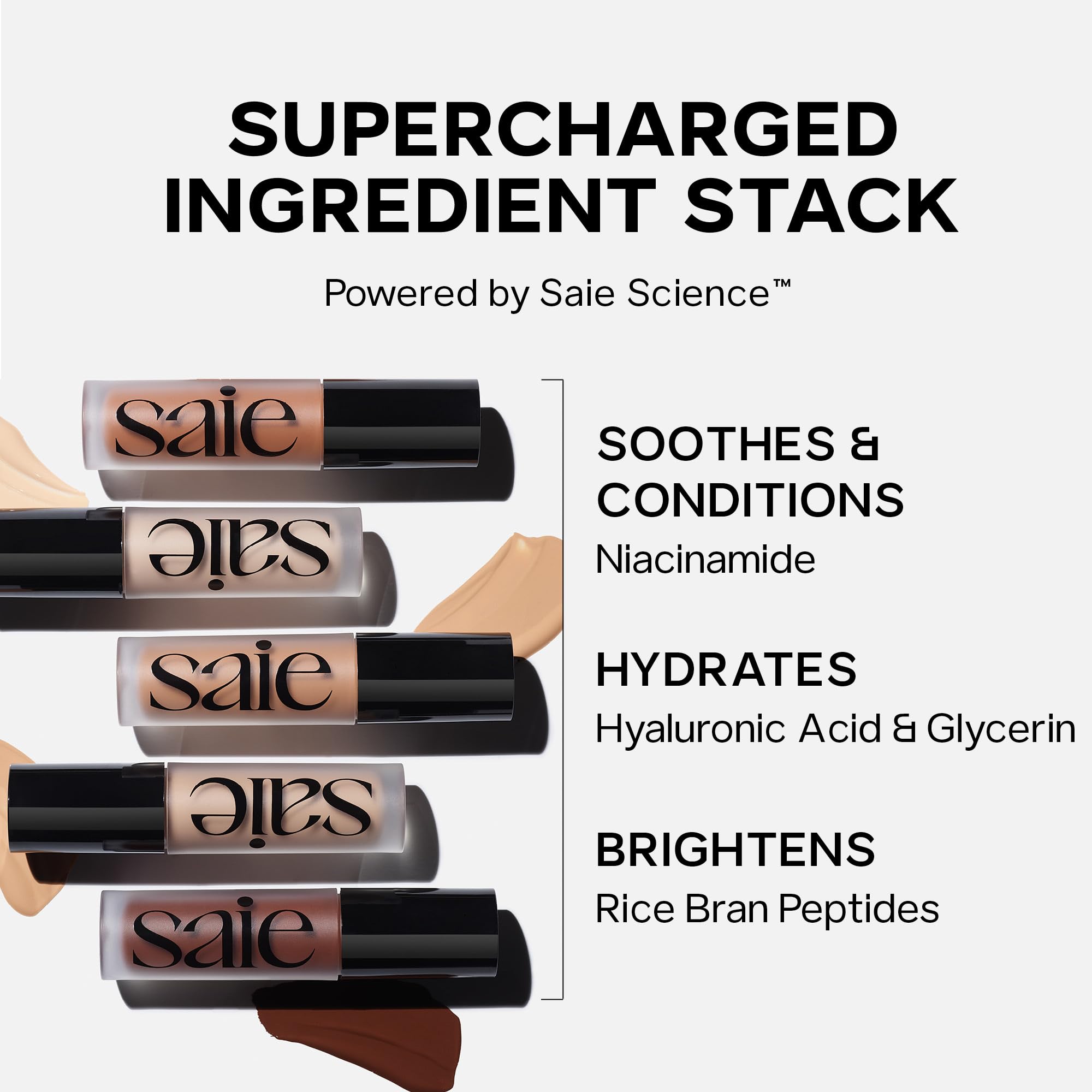 Saie Slip Tint Radiant Cream Concealer & All-Over Face Makeup - Concealer for Dark Circles, Redness & Blemishes - Lightweight Makeup Made with Hydrating Hyaluronic Acid - Shade 7 (0.17 oz) Saie Au supplements