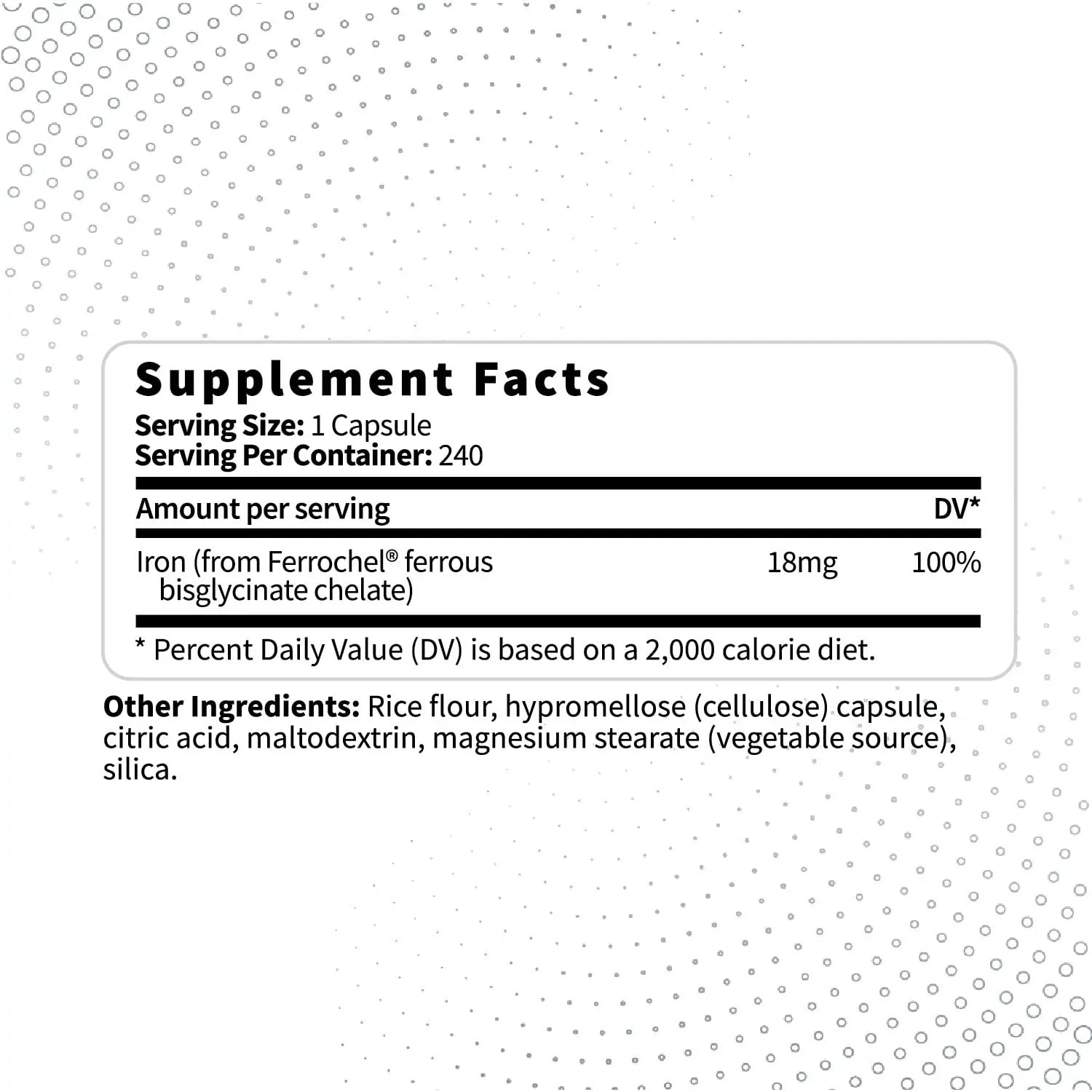 Type Zero Iron Chelate Capsules (18 MG, 240 CAPS) from Ferrochel Ferrous Bisglycinate Chelate - Non-GMO and Gluten Free Type Zero Au supplements