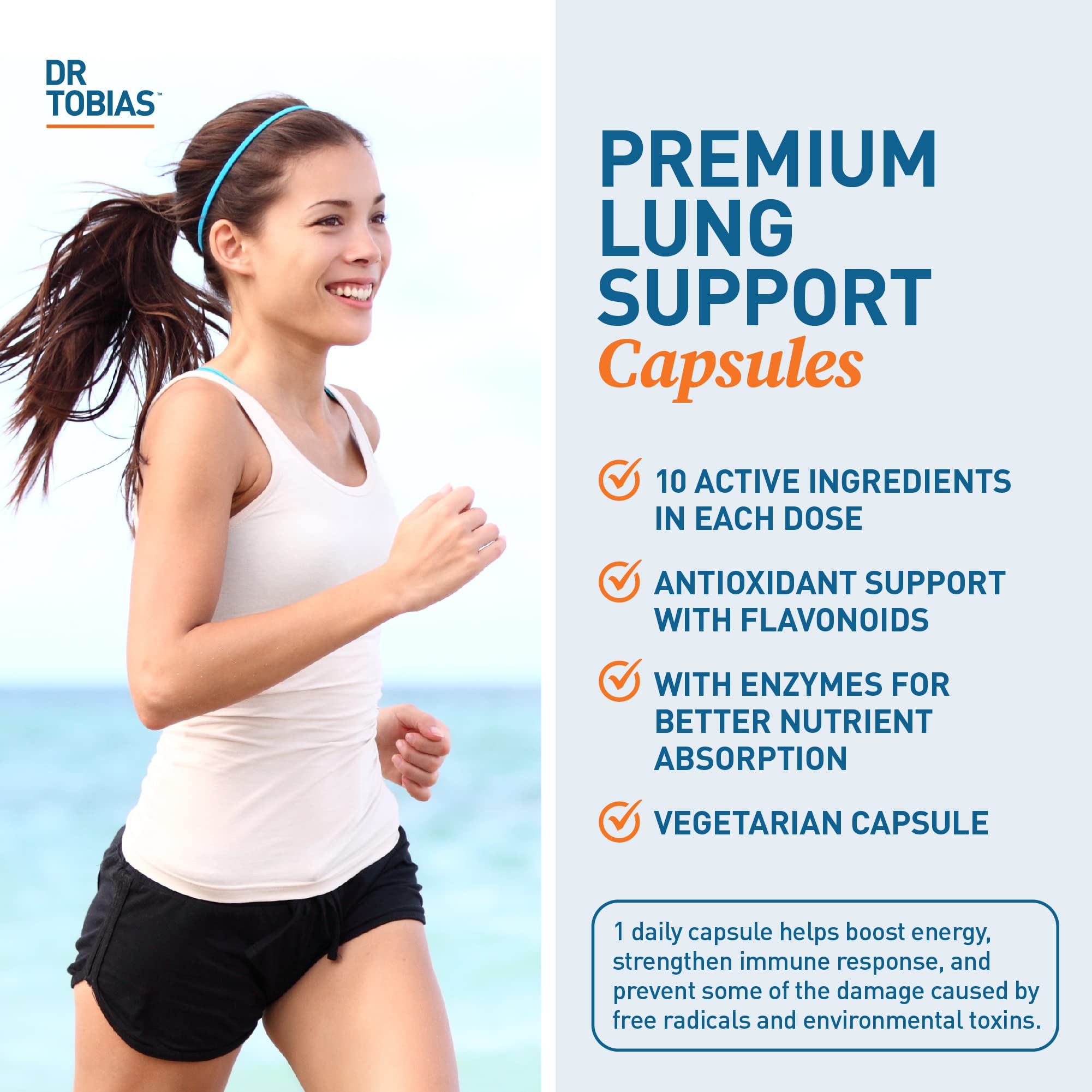 Dr. Tobias Lung Health, Lung Support Supplement with Vitamin C, Butterbur, Quercetin Dr. Tobias Au supplements