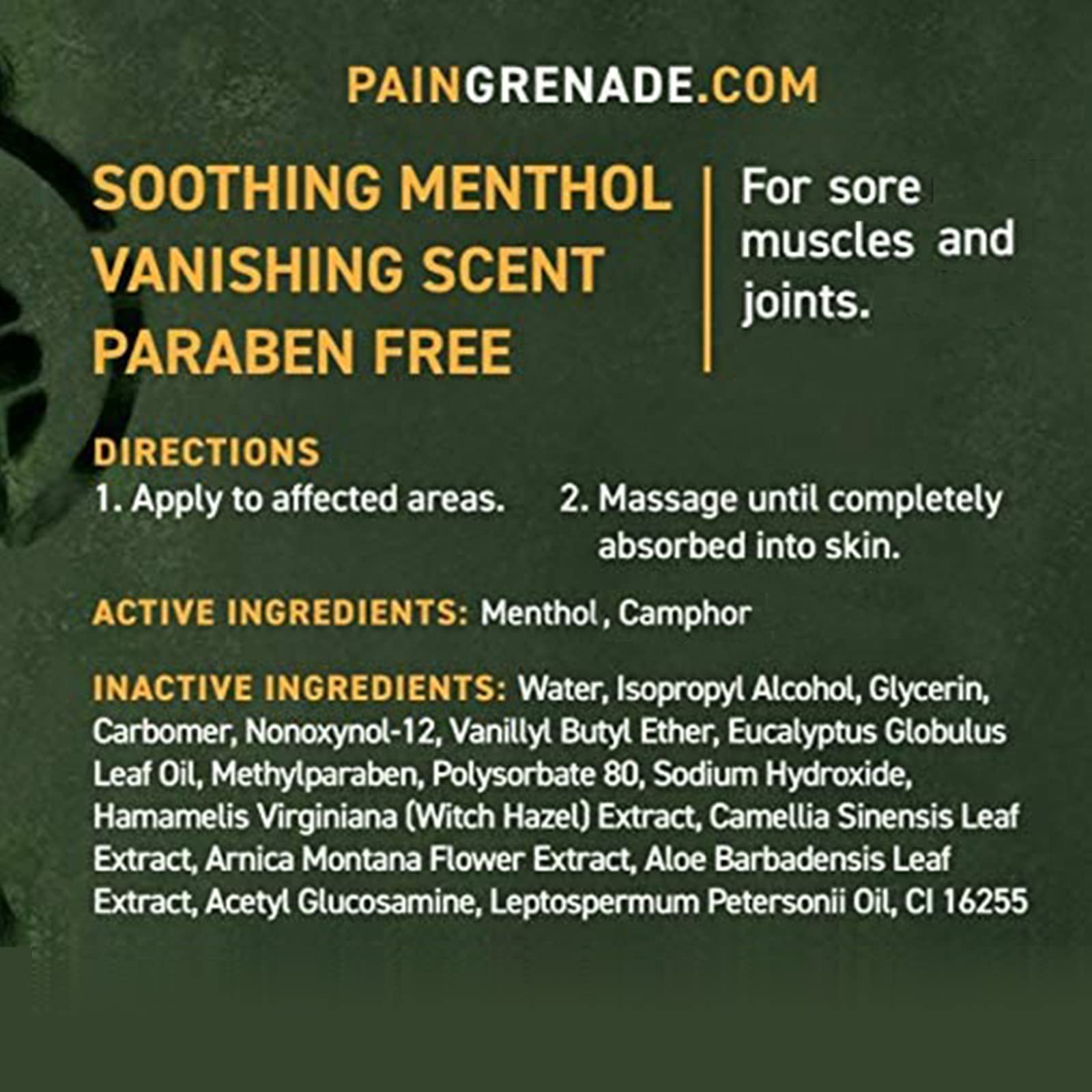 Plant Powered Roll-On Gel by Pain Grenade - Cooling and Warming Gel with Arnica, Menthol, Camphor, Glucosamine, and Other All Natural Botanicals - 3 - Pack M PAIN MANAGEMENT TECHNOLOGIES Au supplements
