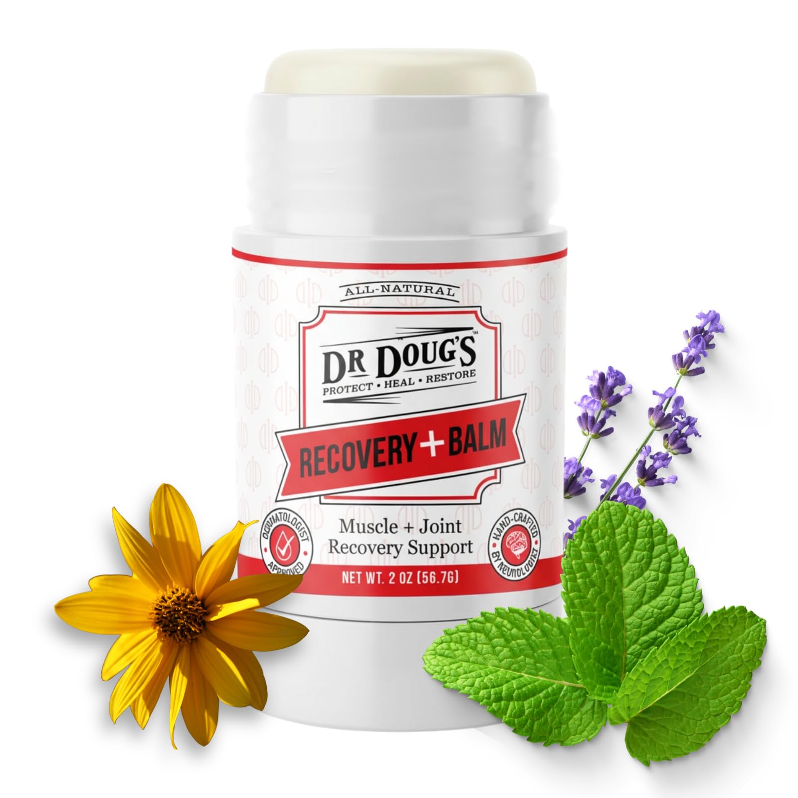 Dr. Doug's Recovery Balm – Organic Arnica & Magnesium Topical Rub – Soothing Support Lotion for Active Muscles, Joints, & Skin – Dermatologist Approved, Handmade in USA, Organic 2 oz Twist-Up Stick Dr. Doug's Au supplements